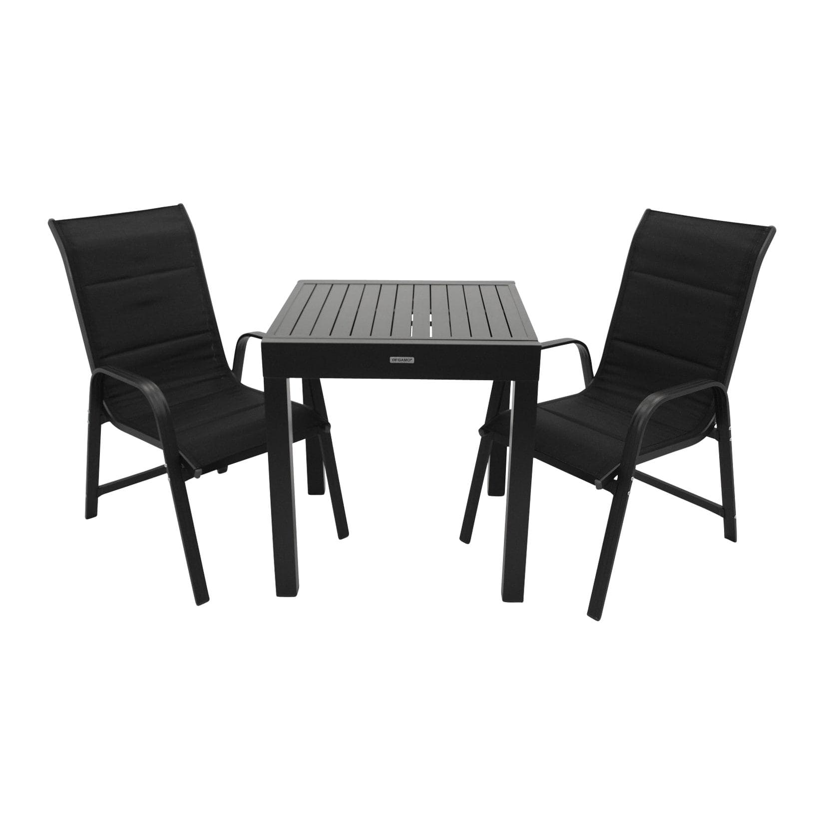 DEGAMO Garnitur ALCUDIA 3-teilig Aluminium Anthrazit Schwarz