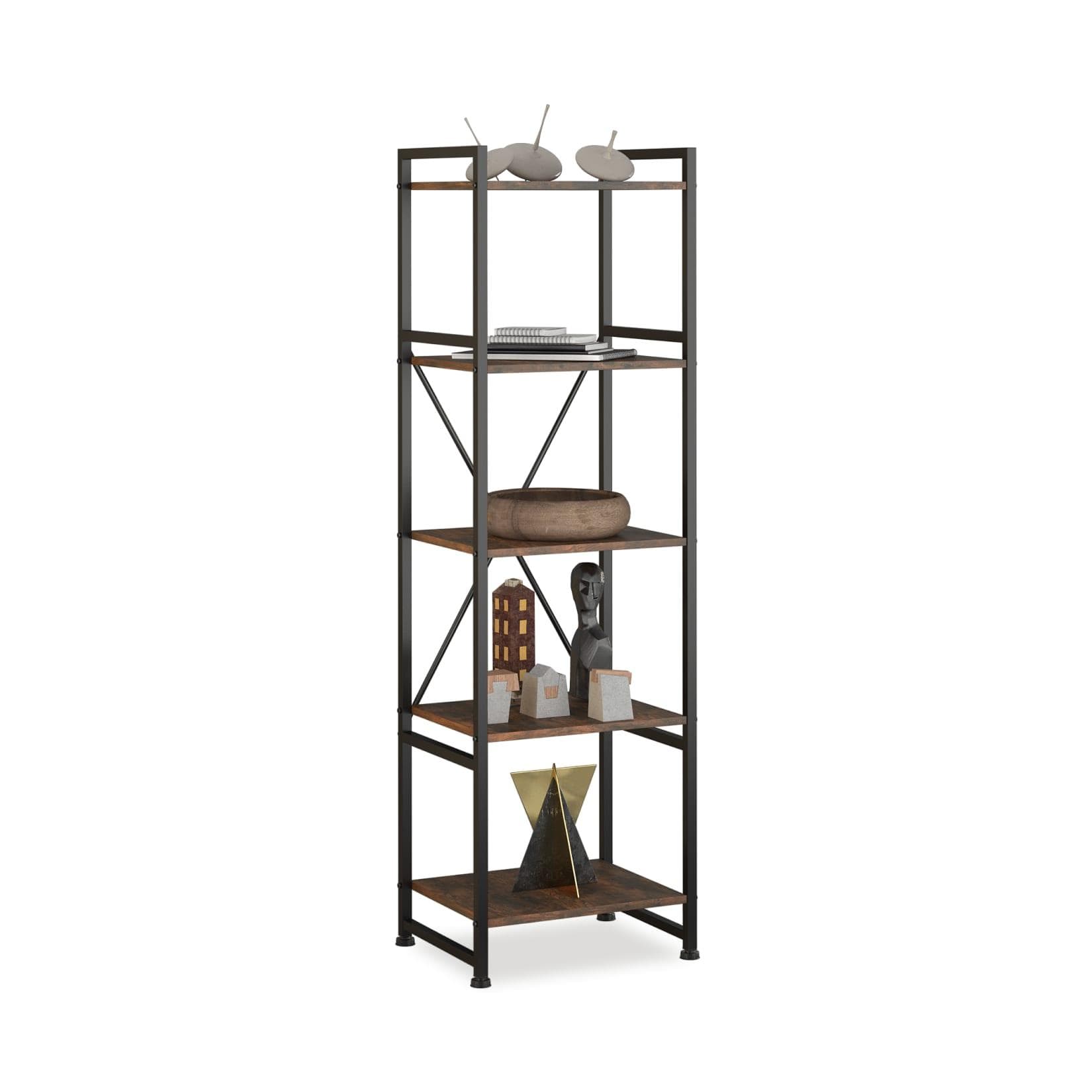 tectake Bücherregal Manchester Industrial Holz Dunkel