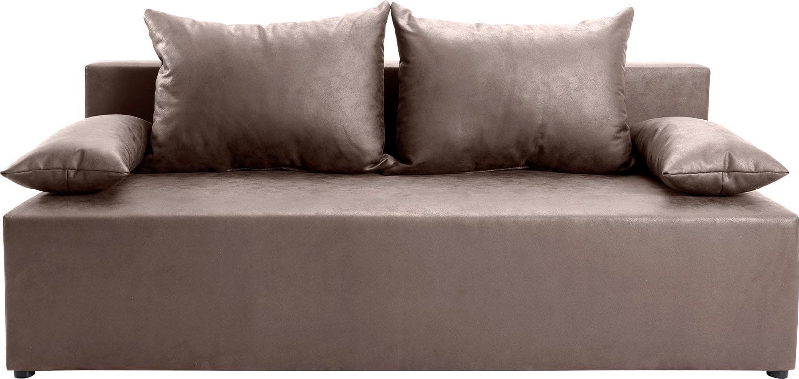 EXXPO Schlafsofa Exxpo Tabou Silber Bettfunktion Microfaser