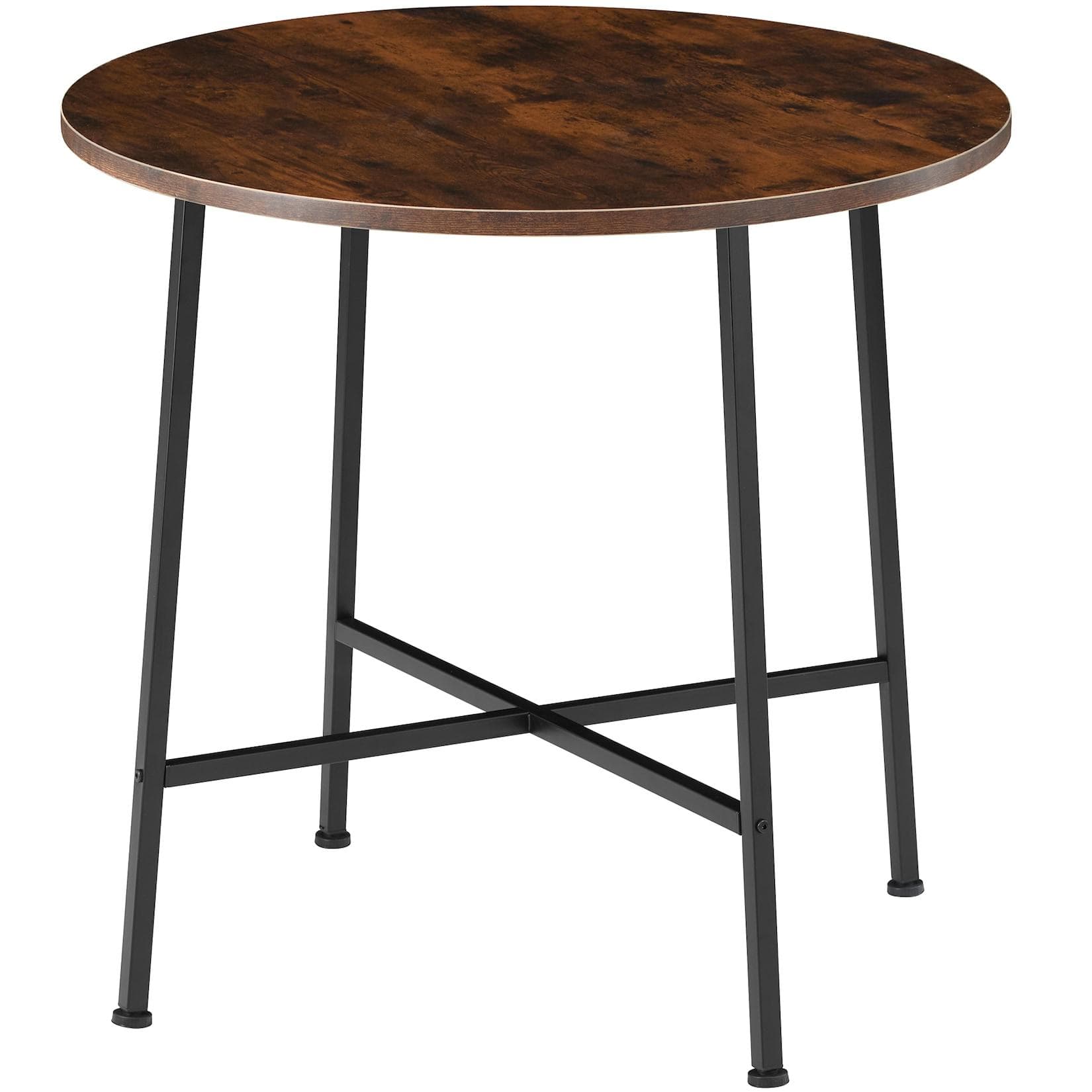 tectake Esstisch Industrial Style Rund Schwarz MDF
