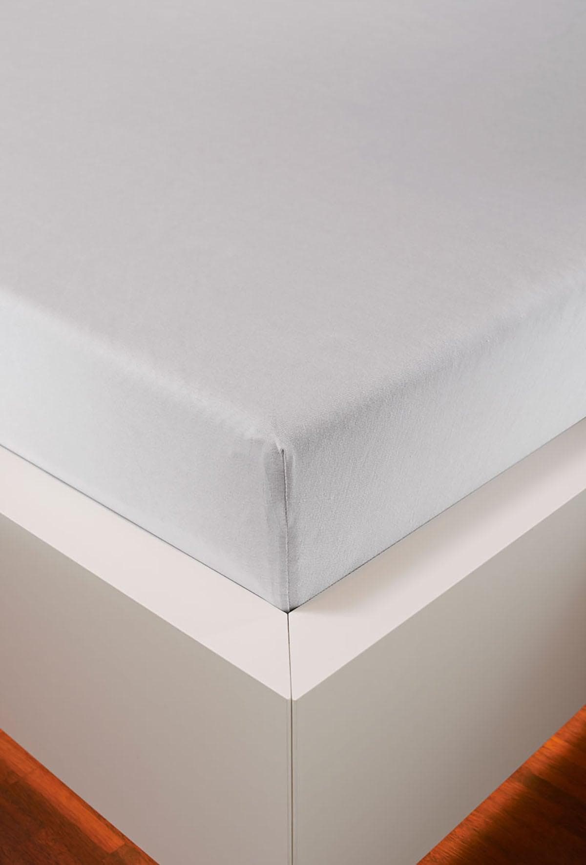 HEFEL Spannbettlaken Weiß Jersey 90-120x190-220 cm