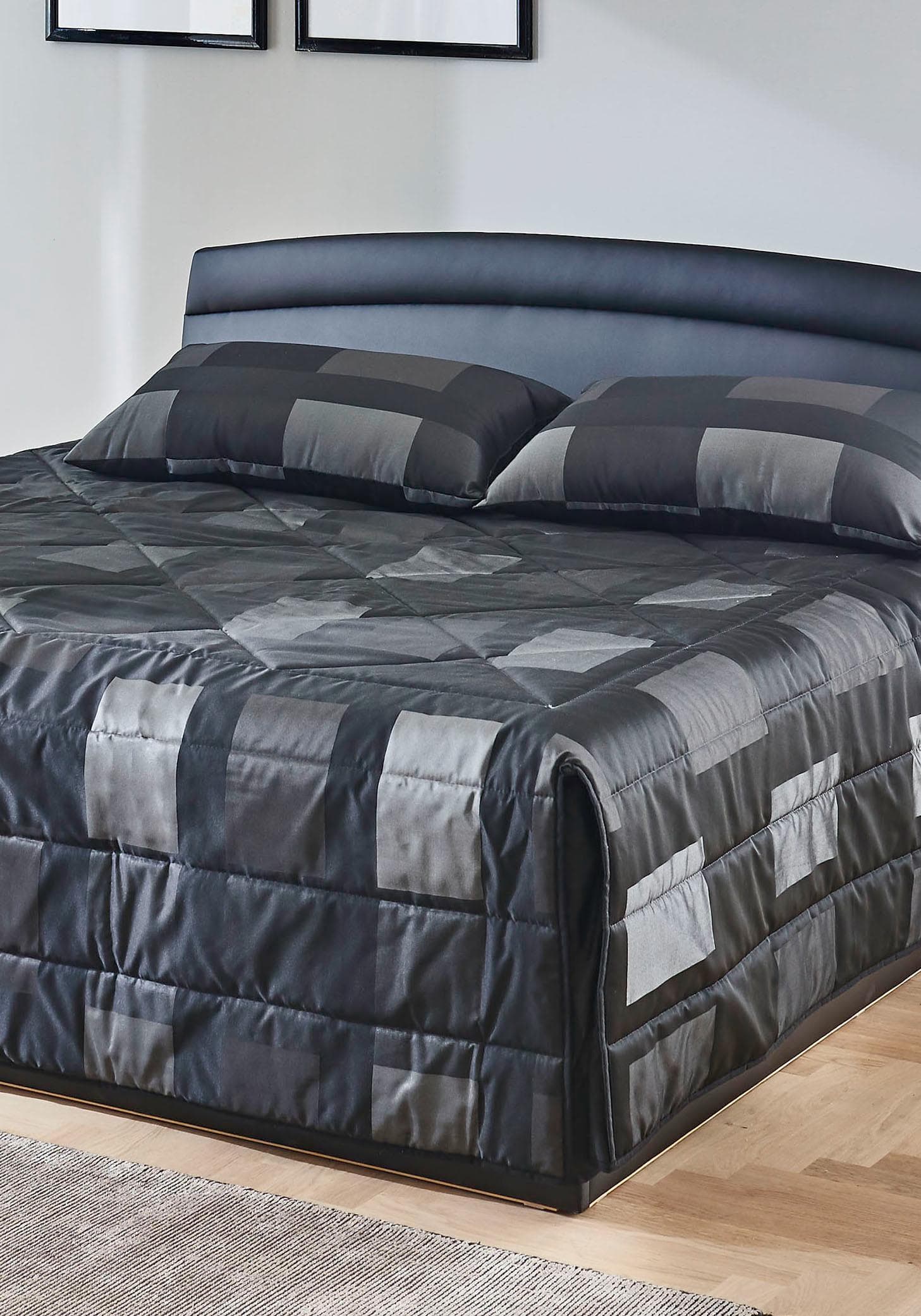 Westfalia Schlafkomfort Tagesdecke Schwarz/Grau