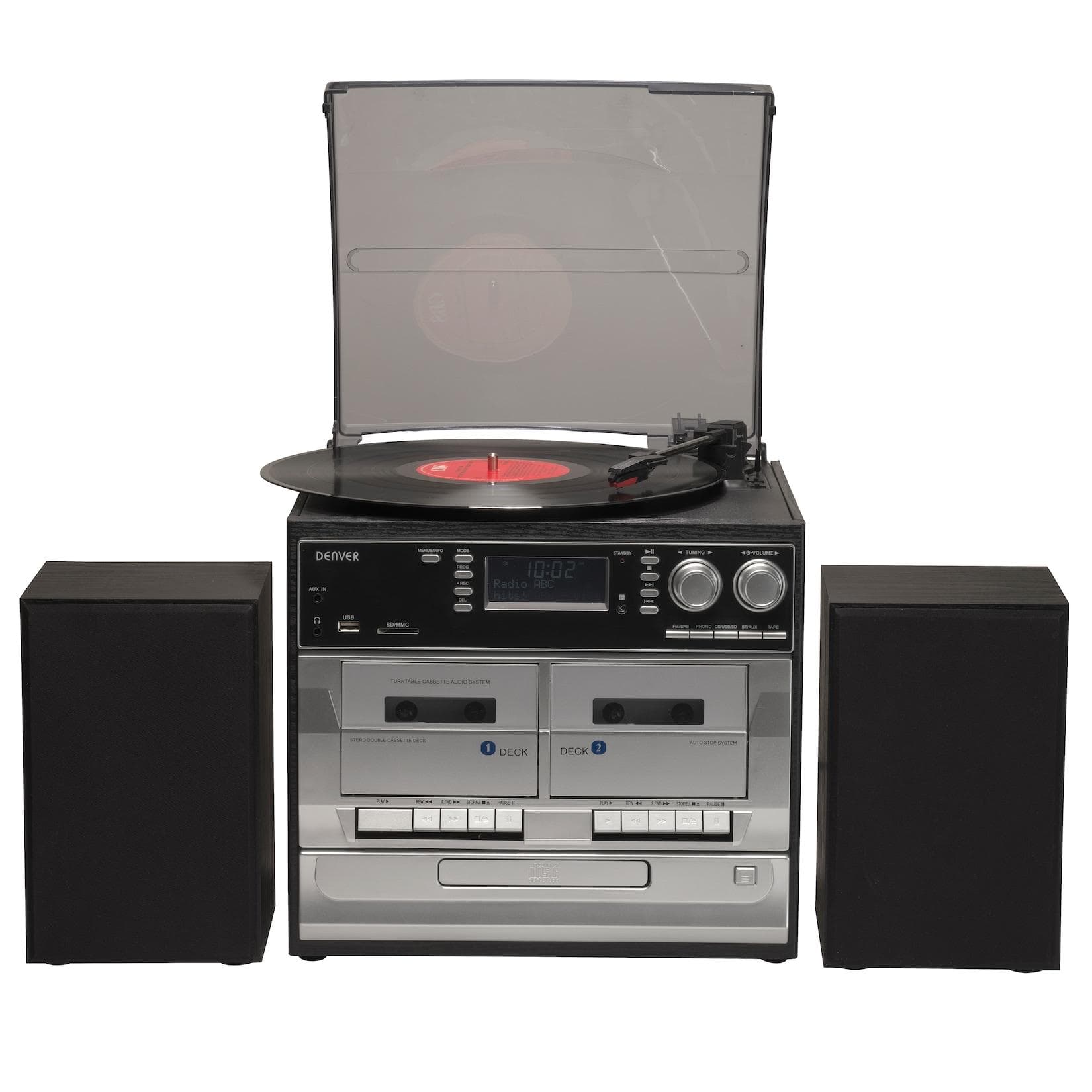 Denver MRD-166 Musikcenter mit Plattenspieler und CD Player