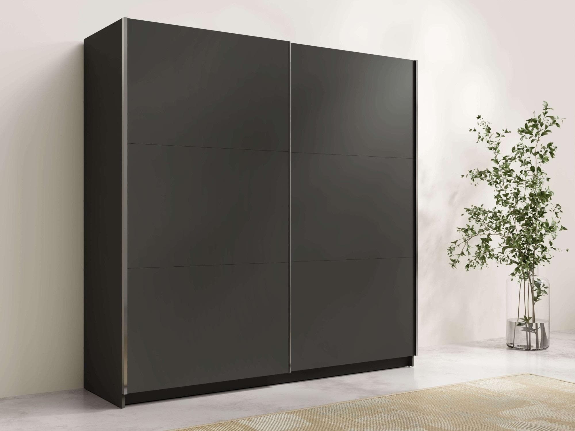 Fresno Kleiderschrank mit Schwebetüren und 5 Einlegeböden