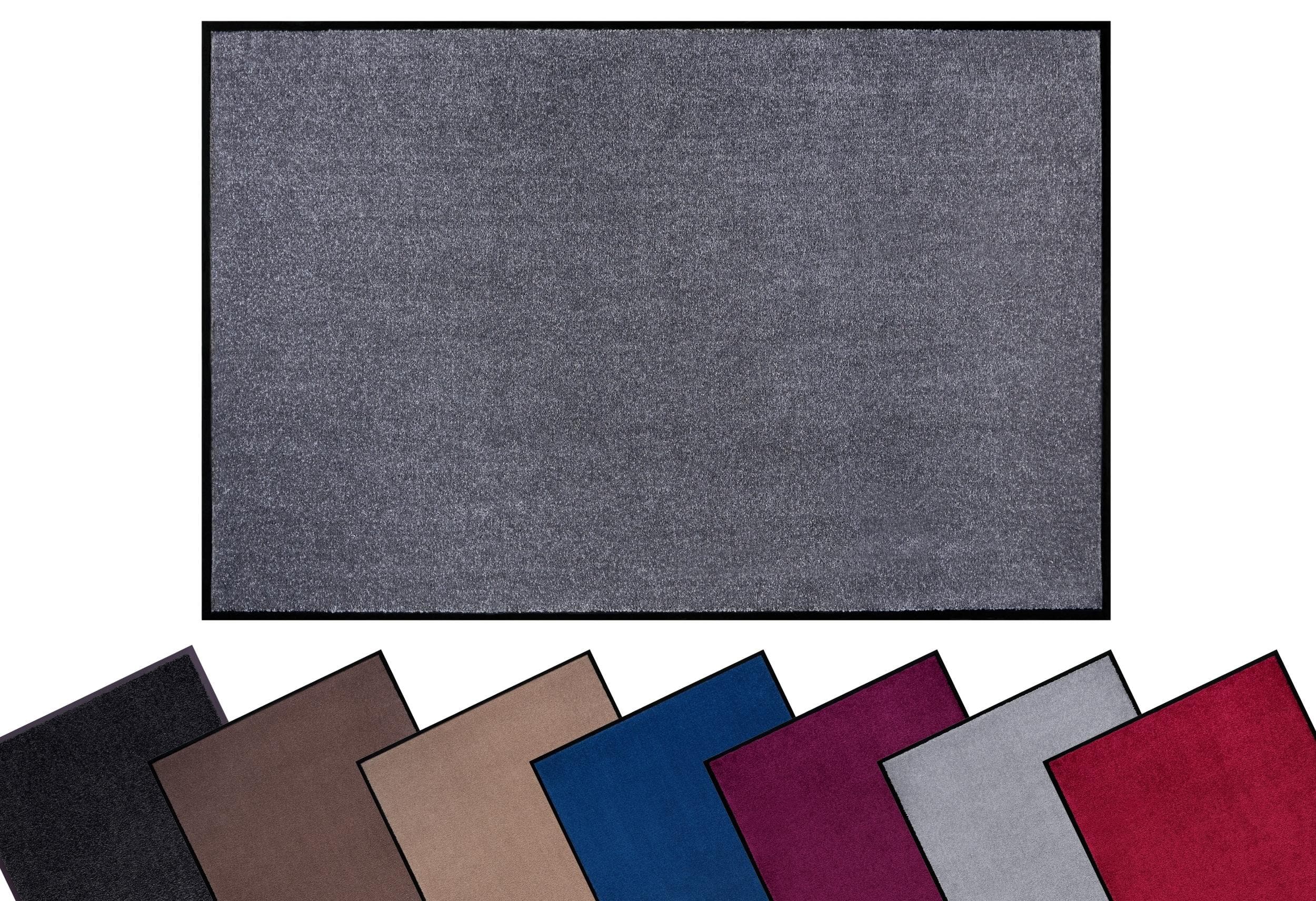 Graue Fußmatte aus Polypropylen und Vinyl
