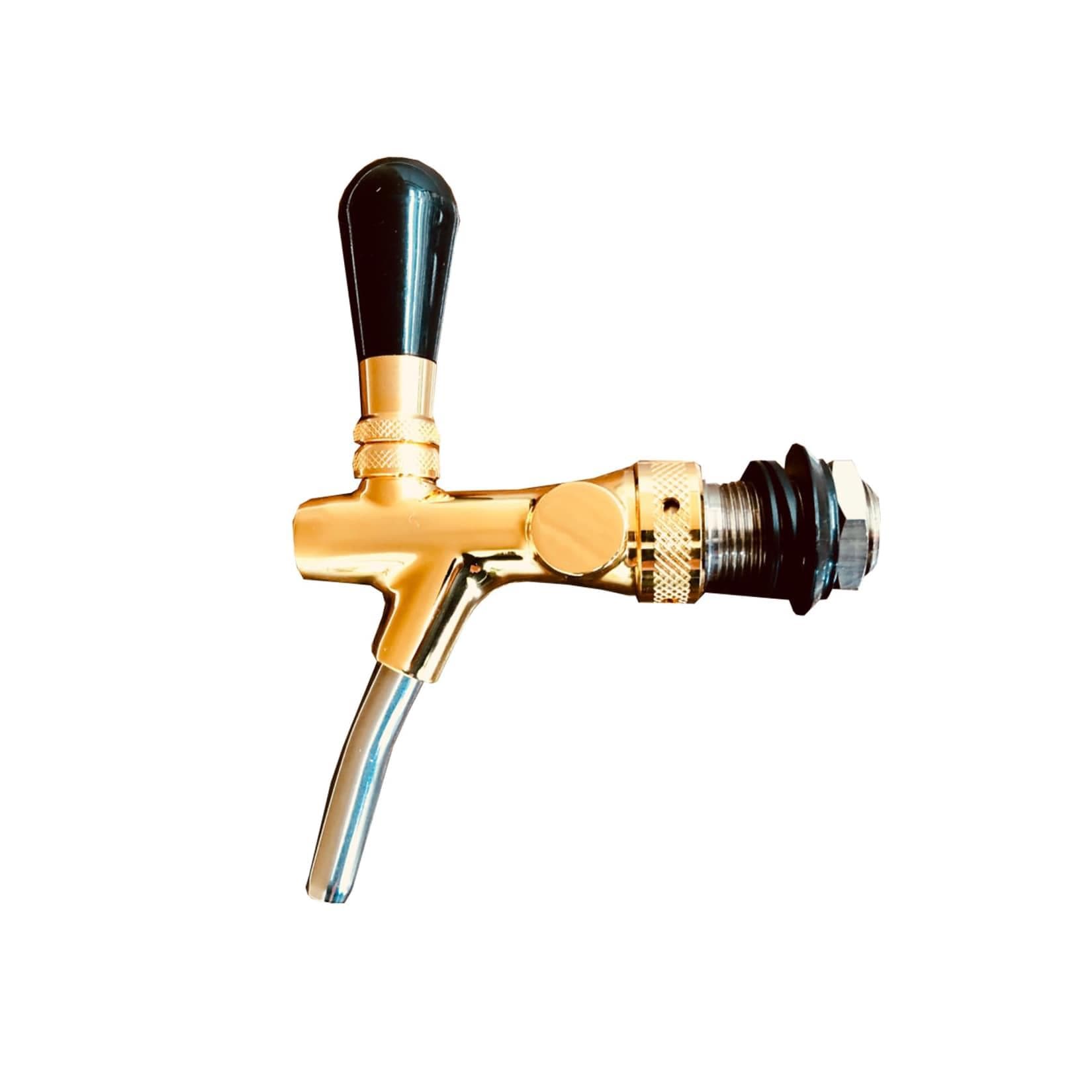 ich-zapfe Kolbenschankhahn vergoldet 55 mm