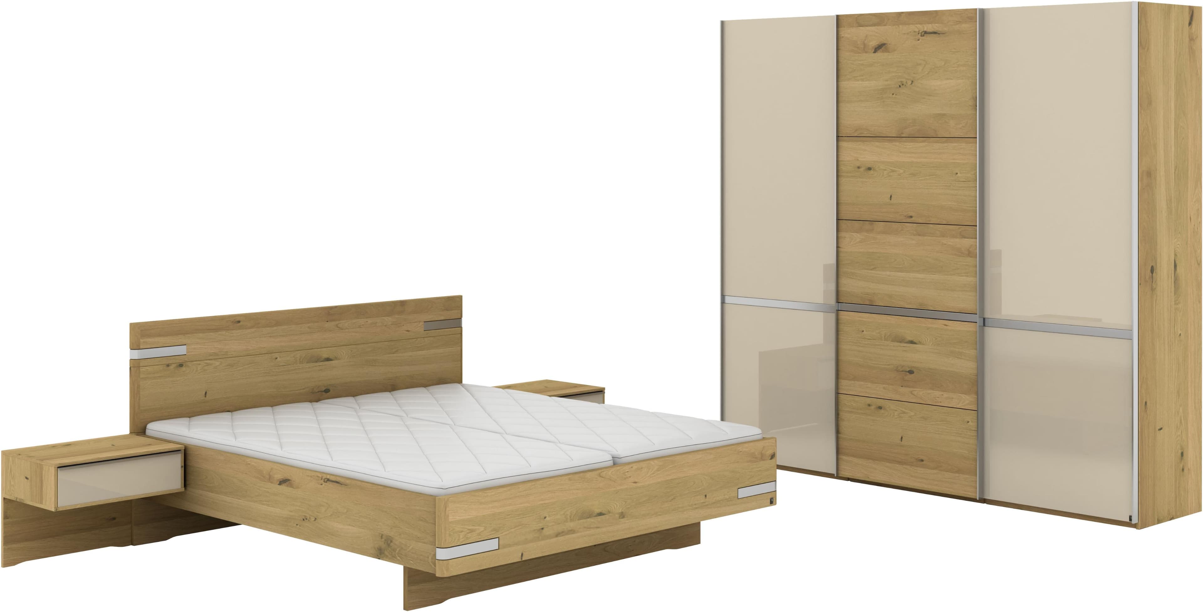 Musterring Savona Schlafzimmer-Set mit Kleiderschrank, Bett und Nachttischen