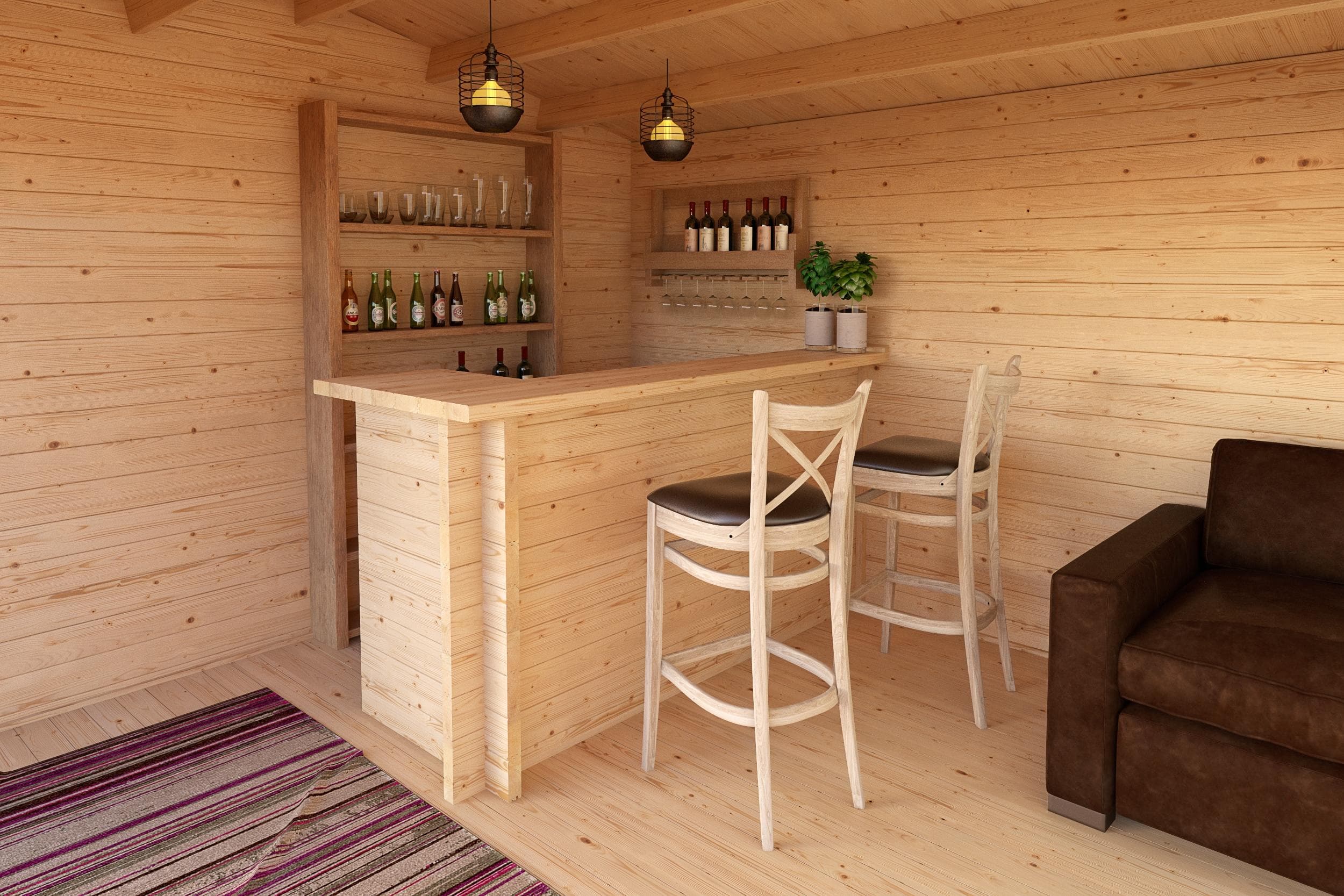 Nordic Holz Bartisch Barelement Natur