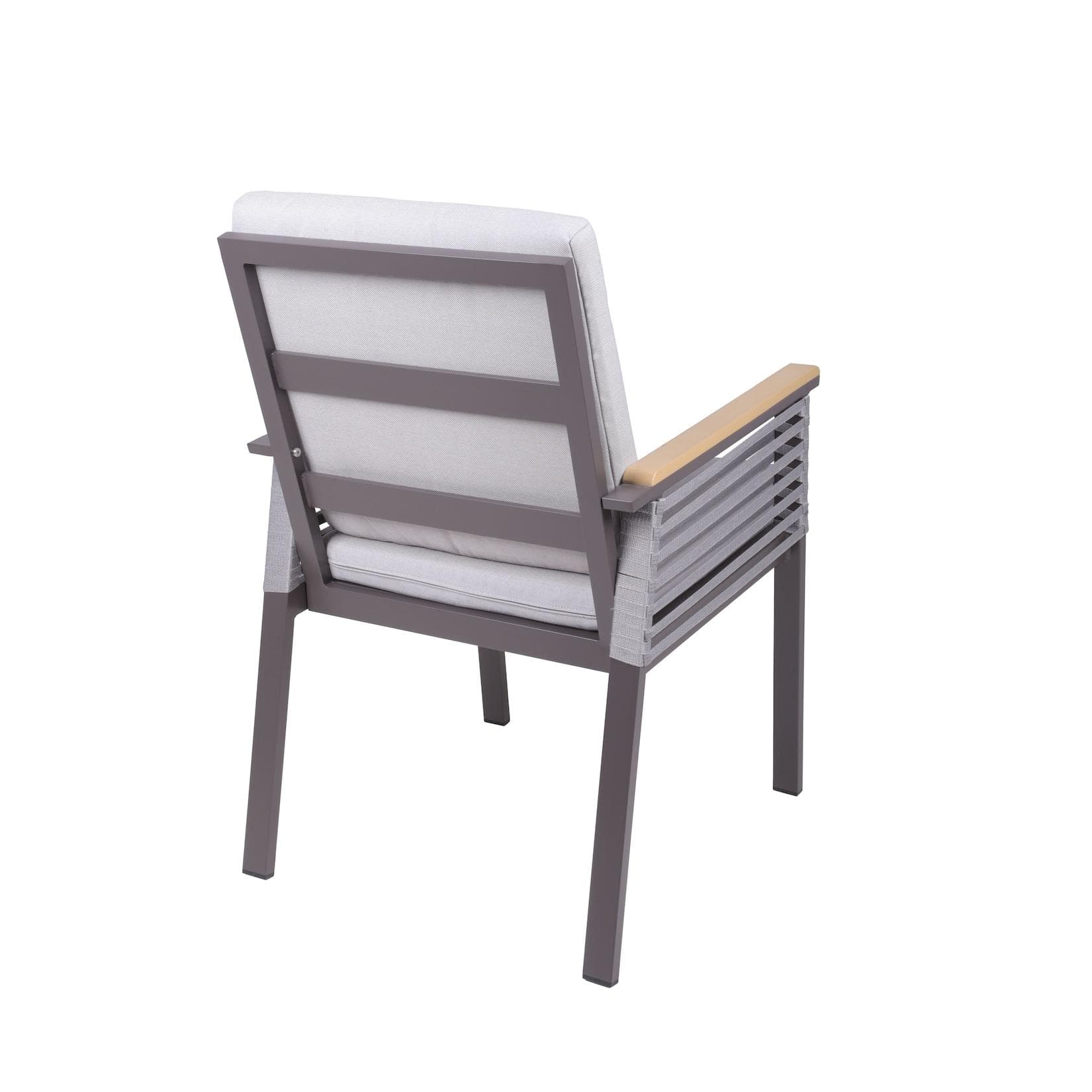 Harms Stuhl DENIA 2er Set Braun-Beige Aluminium Gartenmöbel
