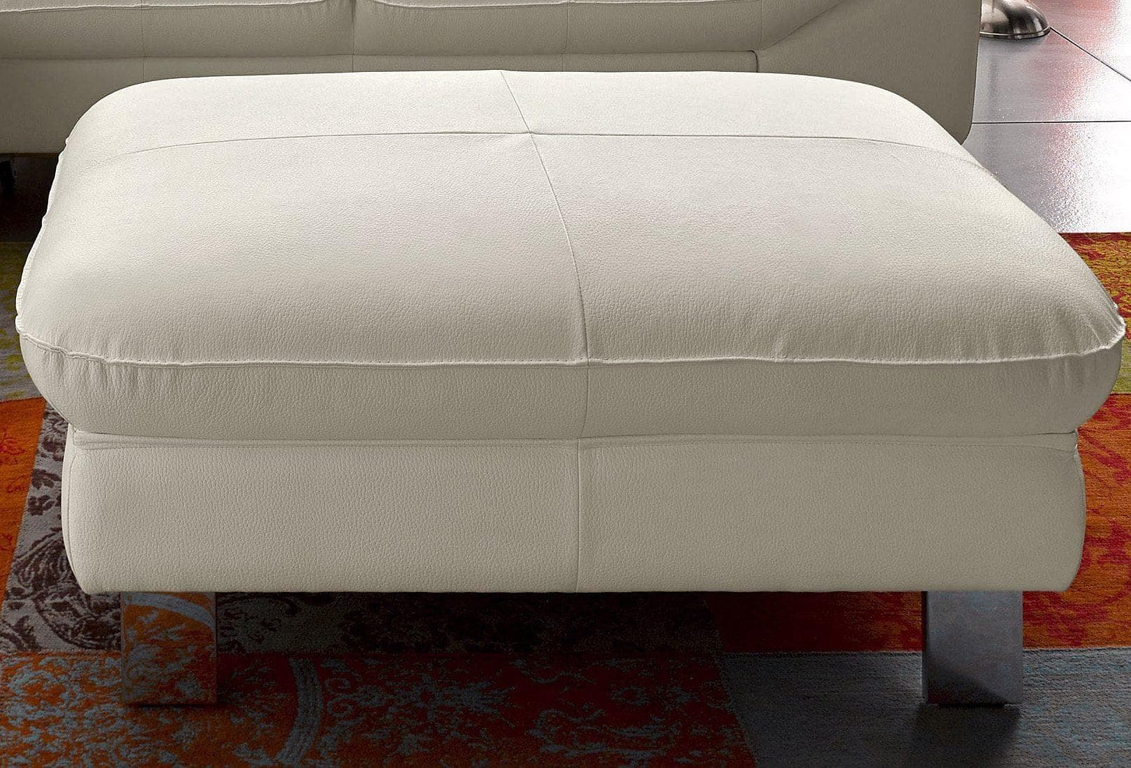 Hocker COTTA Driver Altweiß mit Metallfüßen