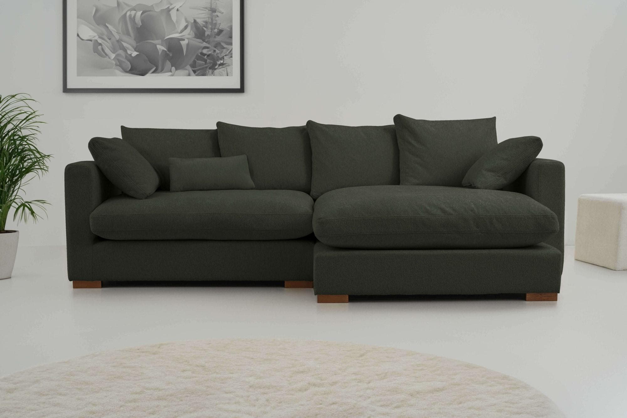 Ecksofa HOME AFFAIRE Coray Grün mit Recamiere