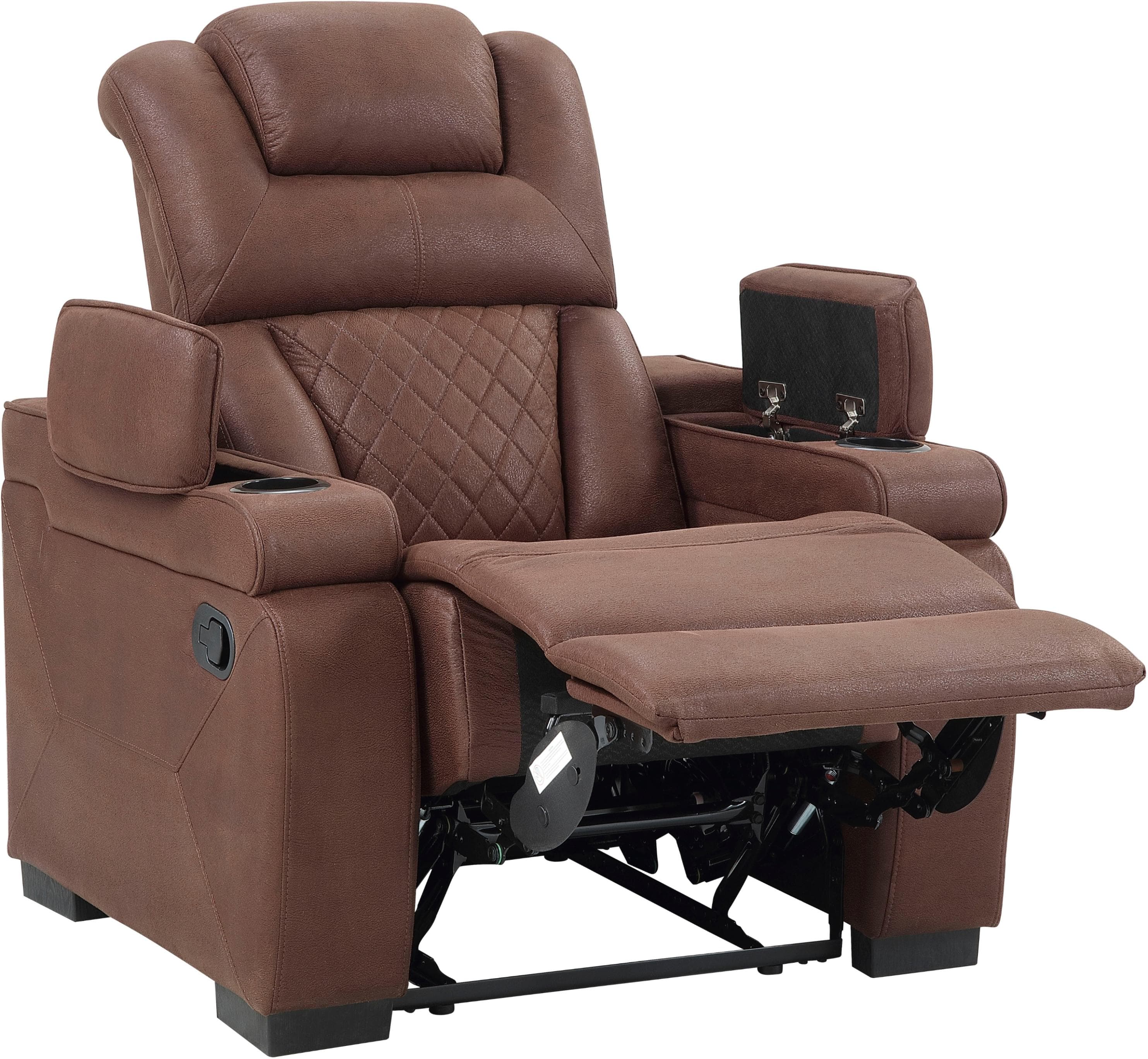 ATLANTIC HOME COLLECTION Relaxsessel Faris Braun mit Relaxfunktion