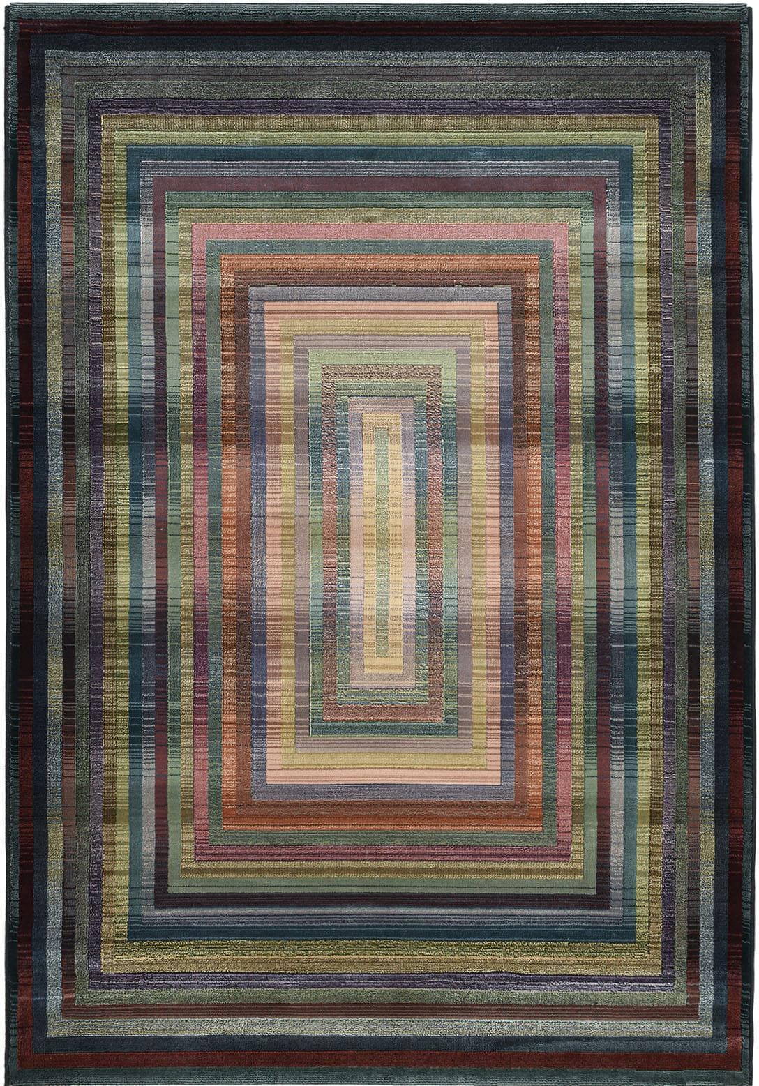THEKO Gabiro 001 Teppich Bunt Maschinell Gewebt Kurzflor