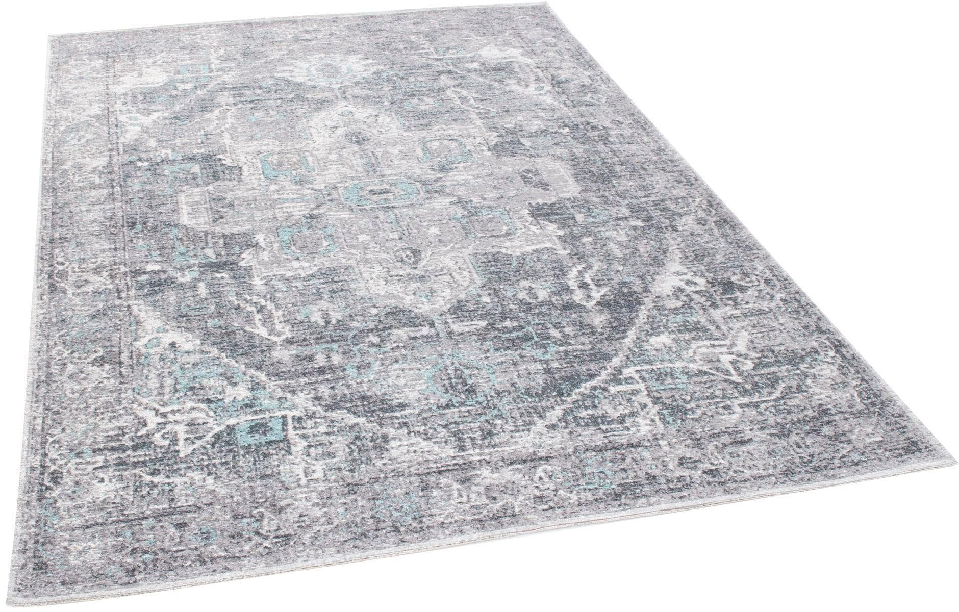 TOM TAILOR HOME Teppich Funky Orient Tabriz Grau Vintage Design