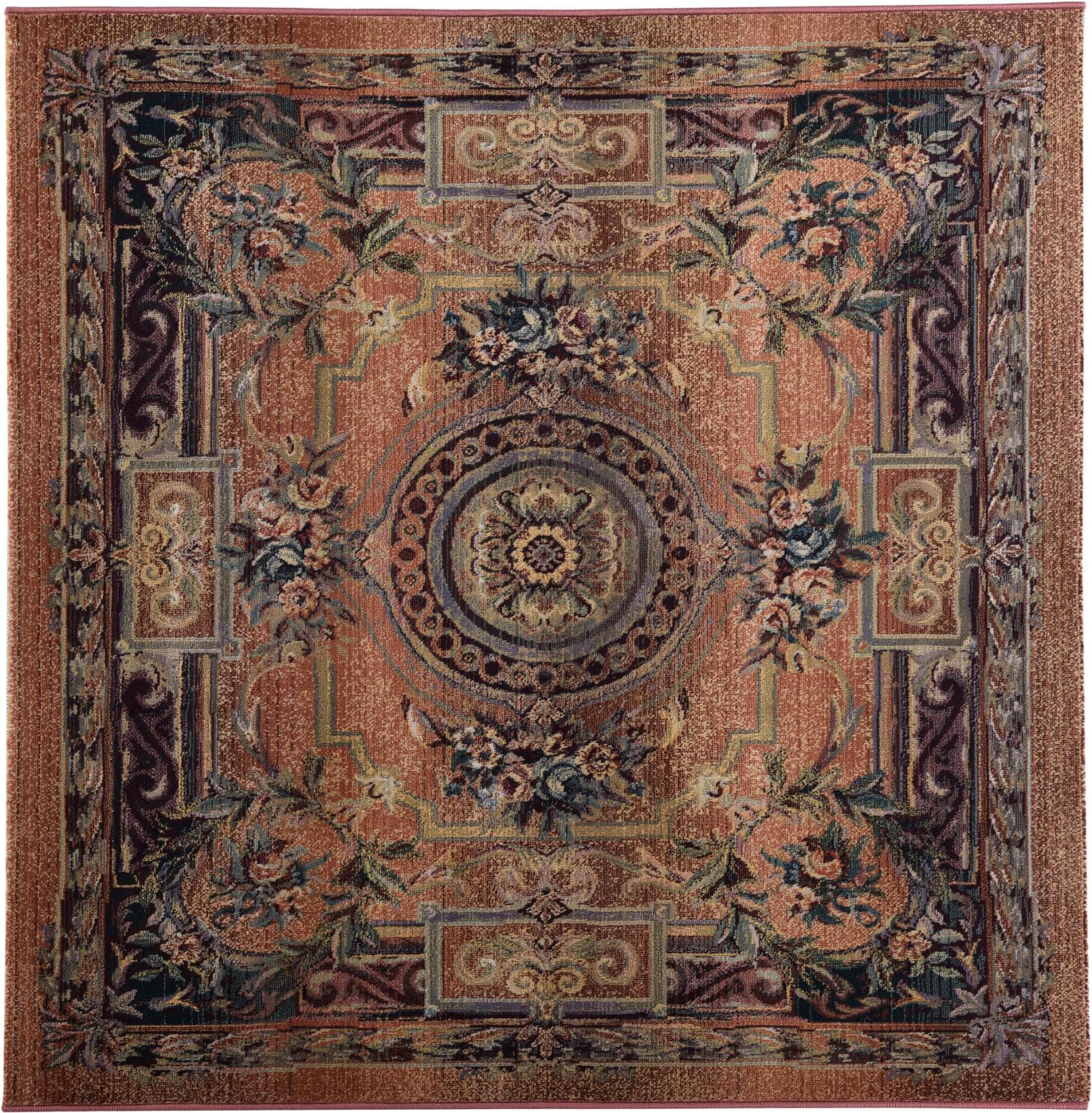 THEKO Teppich Gabiro 856 Rosa Gold Orientalisch Kurzflor