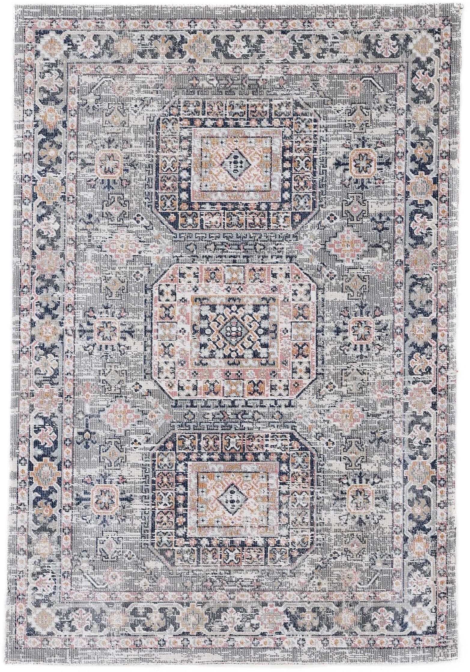 CarpetFine Teppich Omen_3 Grau Vintage Orientalisch