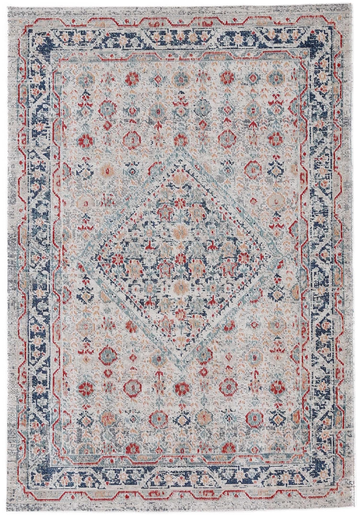 CARPETFINE Teppich Noah_3 Hellgrau Vintage Orientalisch