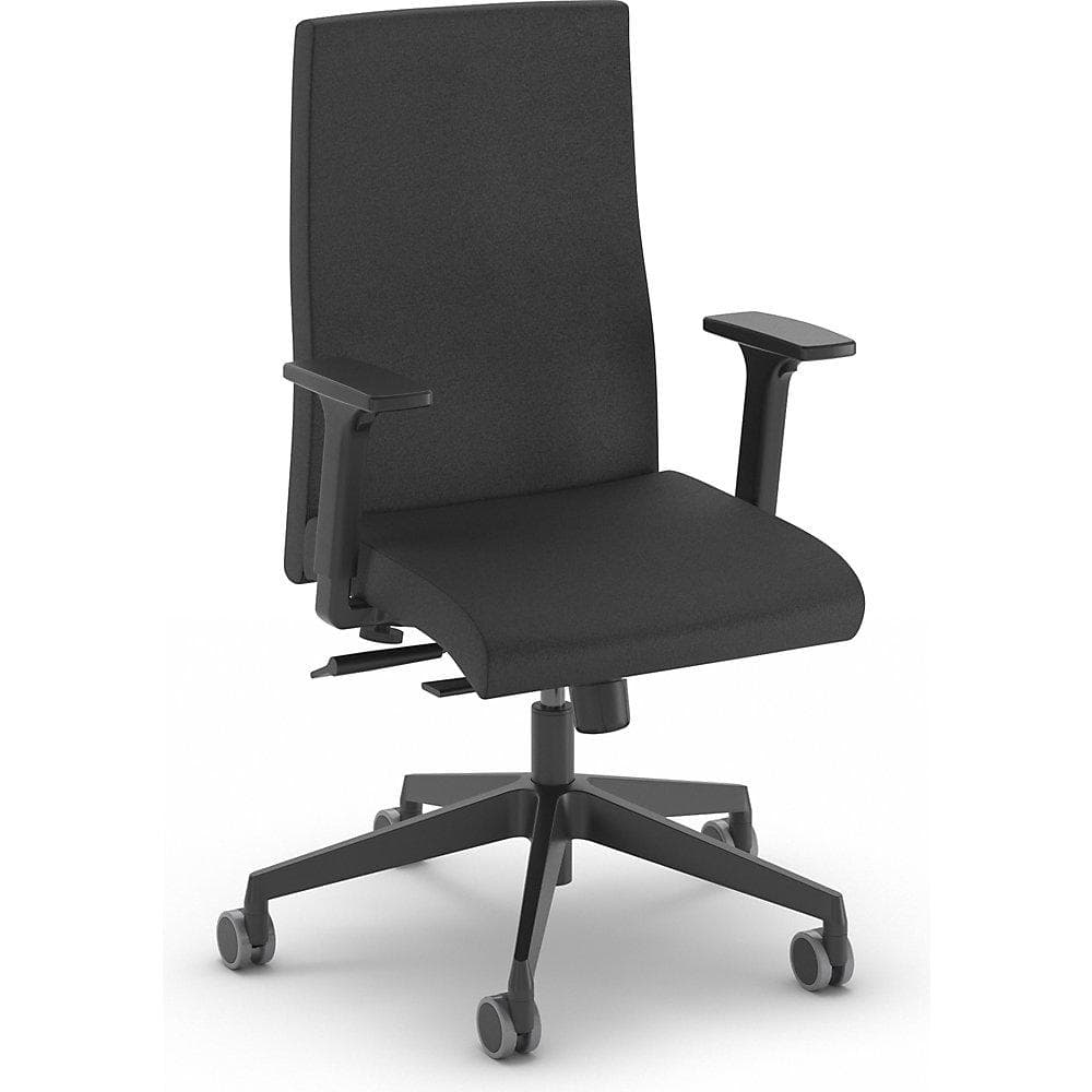Dauphin Bürostuhl STRIKE COMFORT Schwarz mit verstellbaren Armlehnen