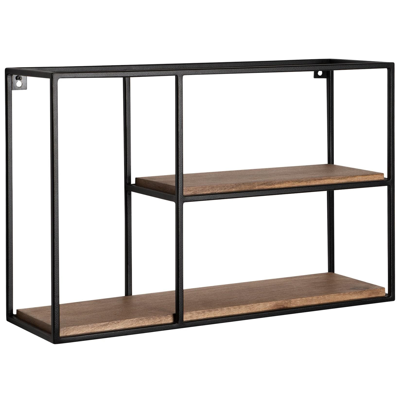 FineBuy Wandregal Holz Metall 60x40x18 cm