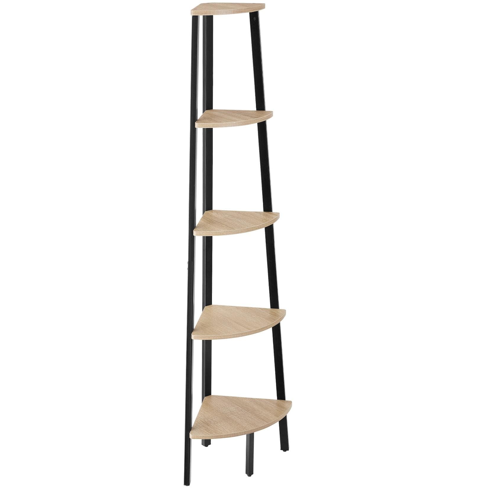 tectake® Eckregal Industrial Style 5 Ebenen Kippschutz