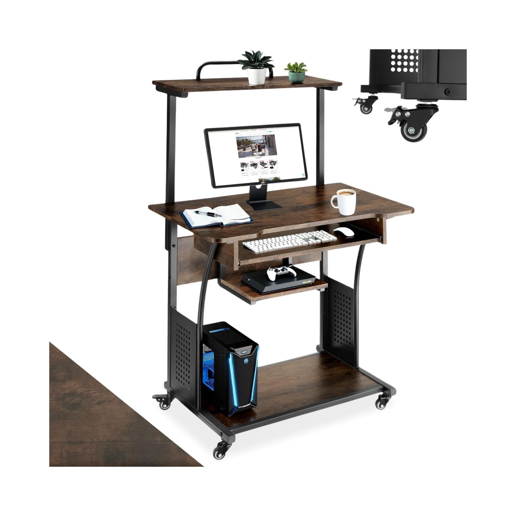 TECTAKE Schreibtisch Fife Industrial Style 1-St., 1 tlg.