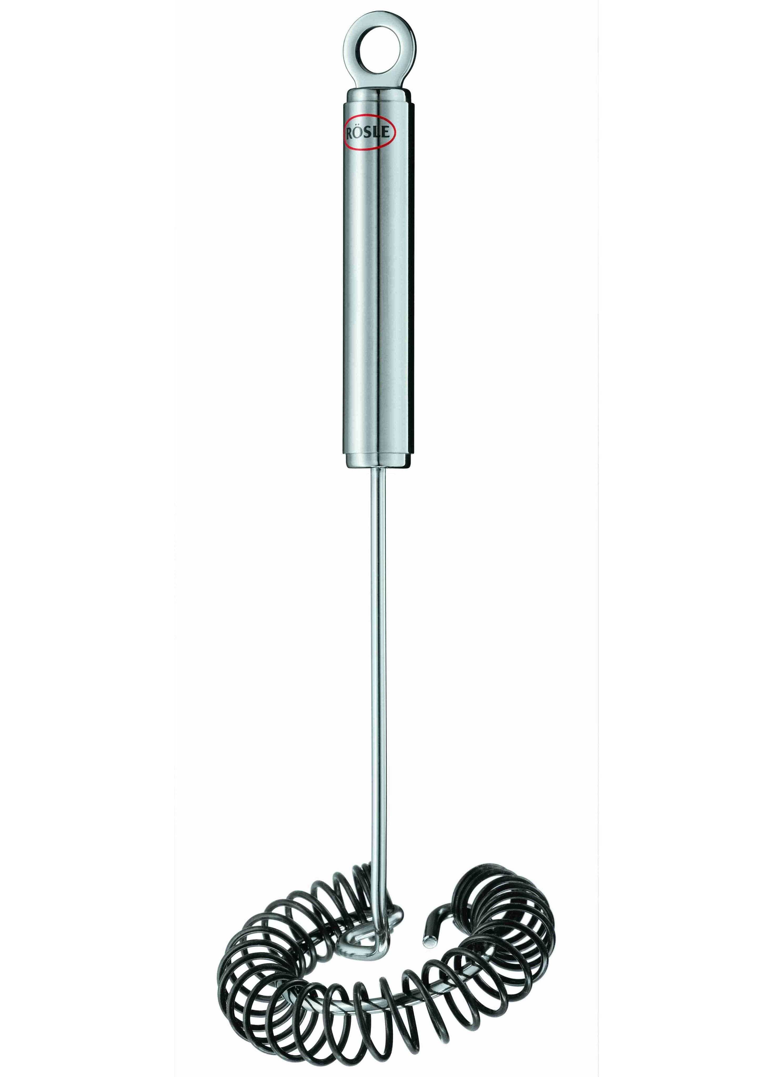 RÖSLE Küchenorganizer-Set: Hitzebeständiger Spiralbesen aus Silikon und Edelstahl