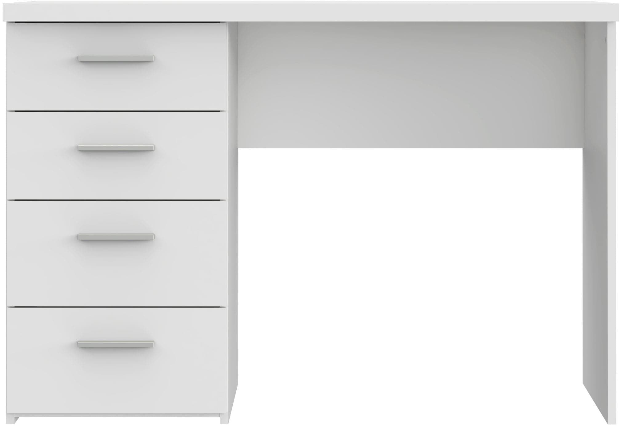 FORTE Schreibtisch NET mit Holzoptik und 4 Schubladen