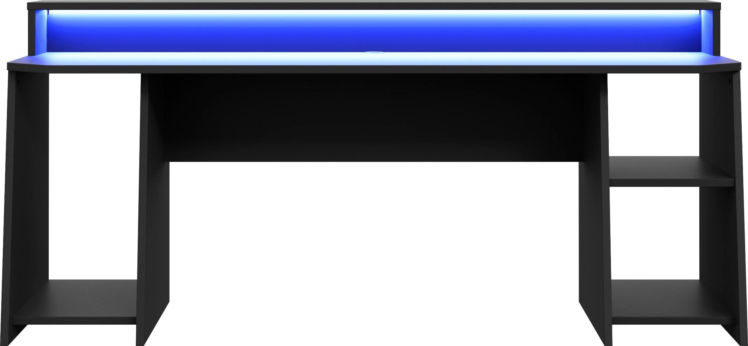 Gaming-Schreibtisch mit RGB-Beleuchtung & Zubehör