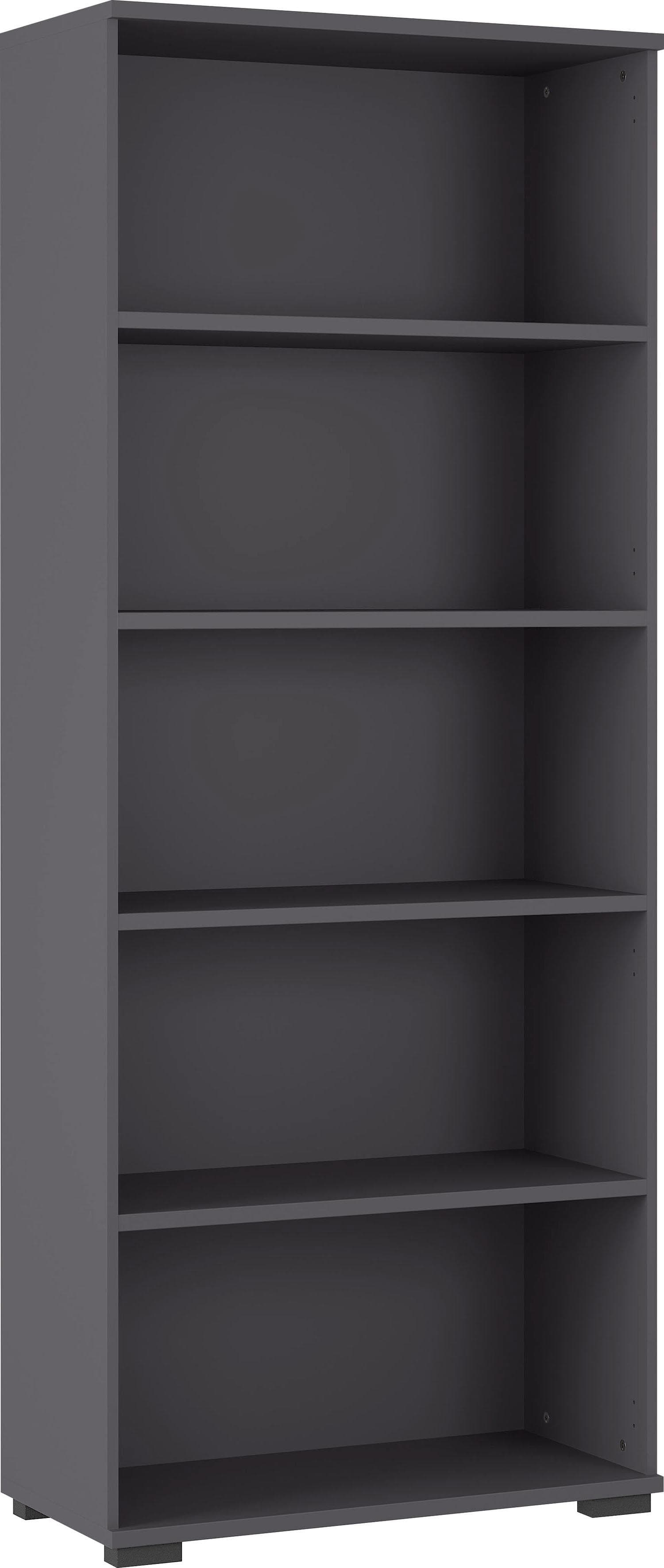 Anthrazit Aktenregal mit 4 Einlegeböden - Stabile ABS-Kanten