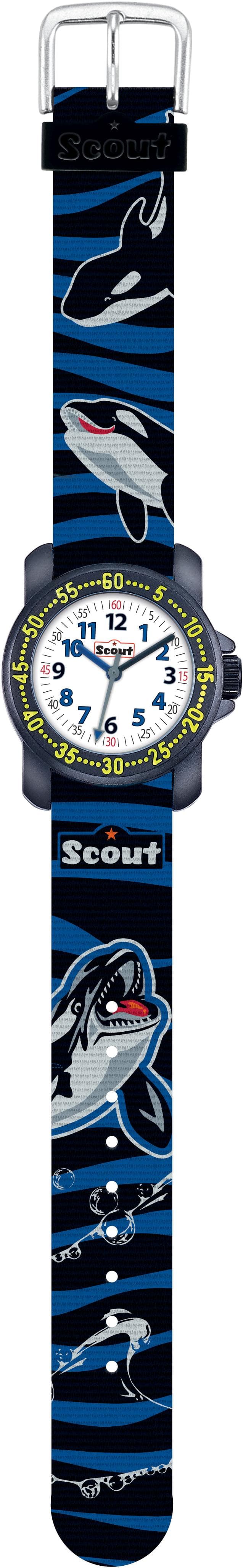 SCOUT Action Boys Kinderuhr Schwarz Blau Weiß Quarzuhr