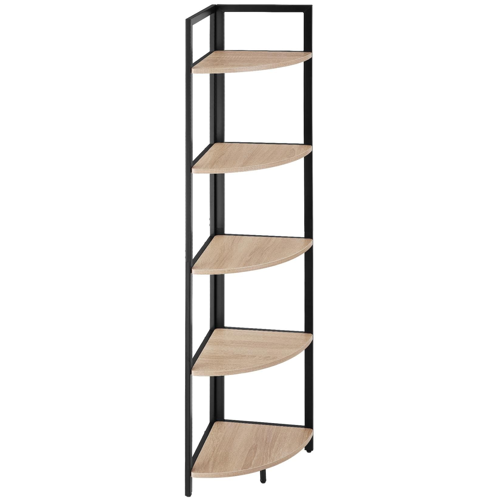 TecTake Eckregal Industrial Style 5 Ebenen Kippschutz