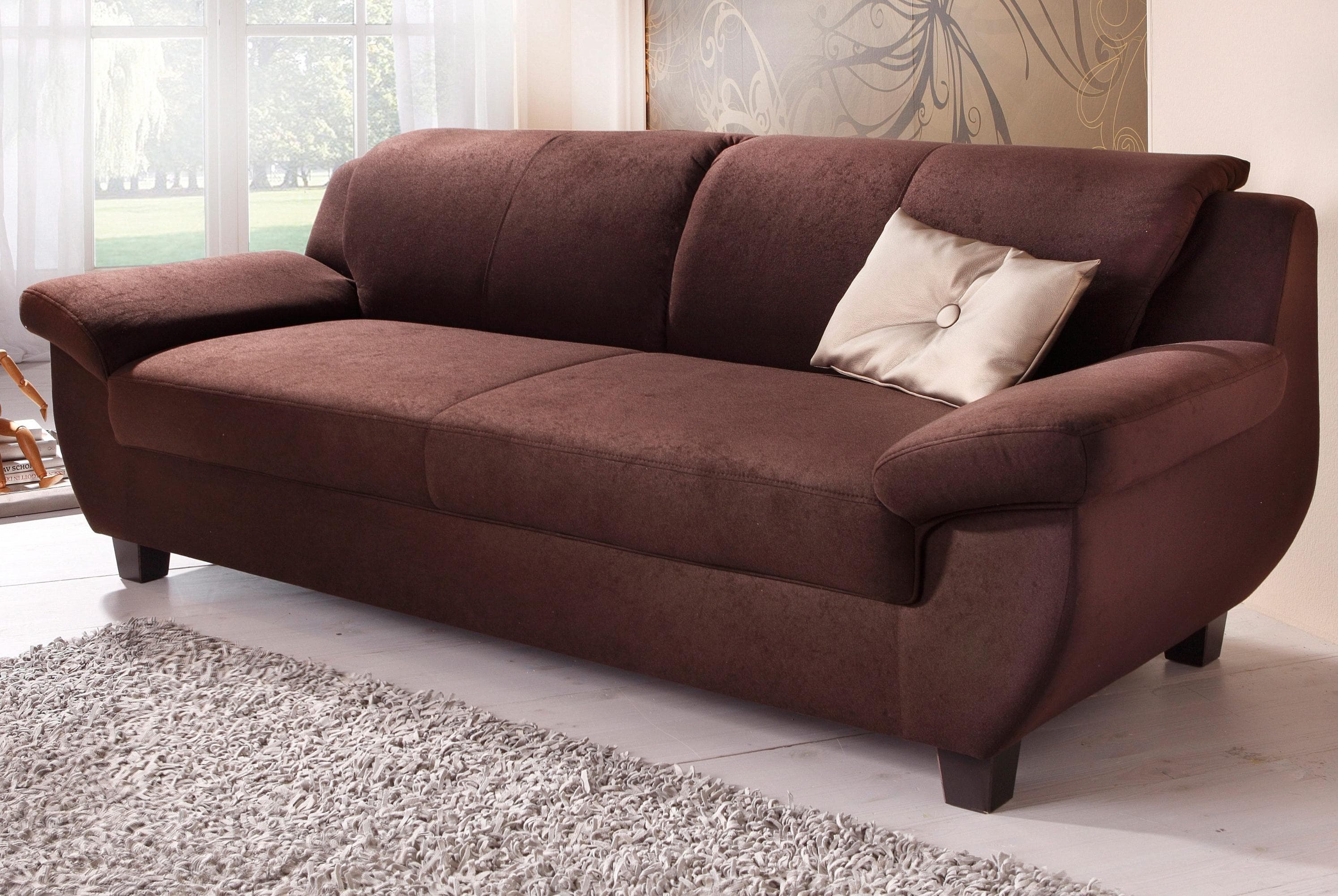 HOME AFFAIRE Yesterday 2-Sitzer Sofa Braun Antikleder-Optik