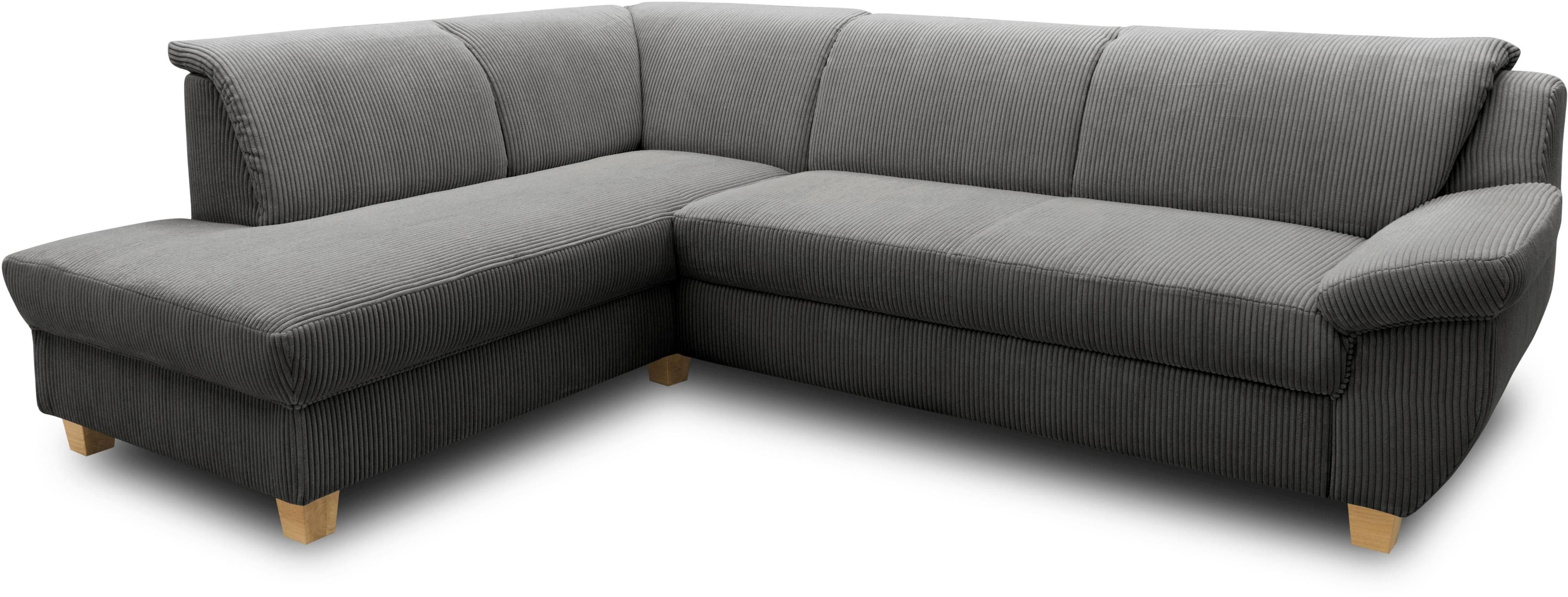 HOME AFFAIRE Ecksofa Yesterday Grau L-Form mit Rückenteilverstellung