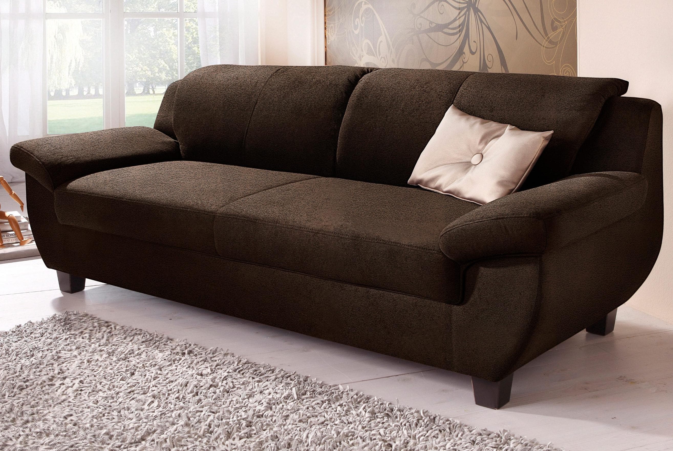 HOME AFFAIRE Yesterday 2-Sitzer Sofa Braun Antikleder-Optik Melrose