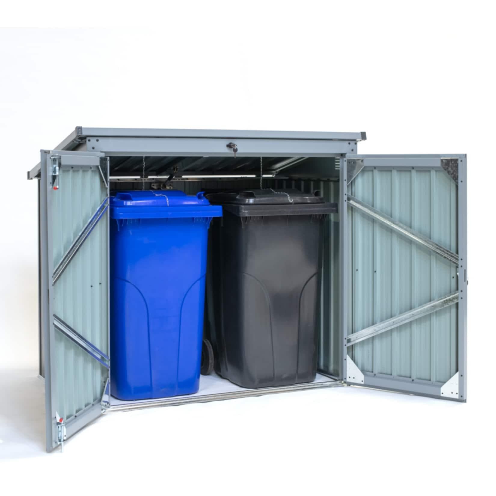 Westmann Mülltonnenbox 2-fach Anthrazit/Lichtgrau