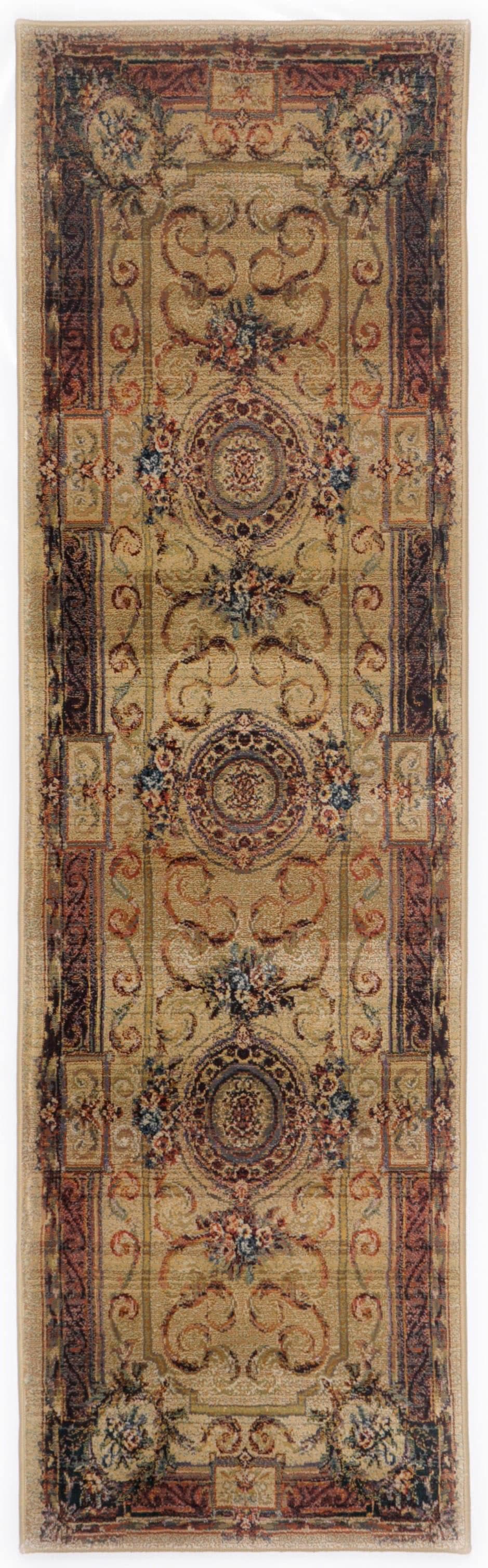 Orientalischer Kurzflor-Teppich in Beige