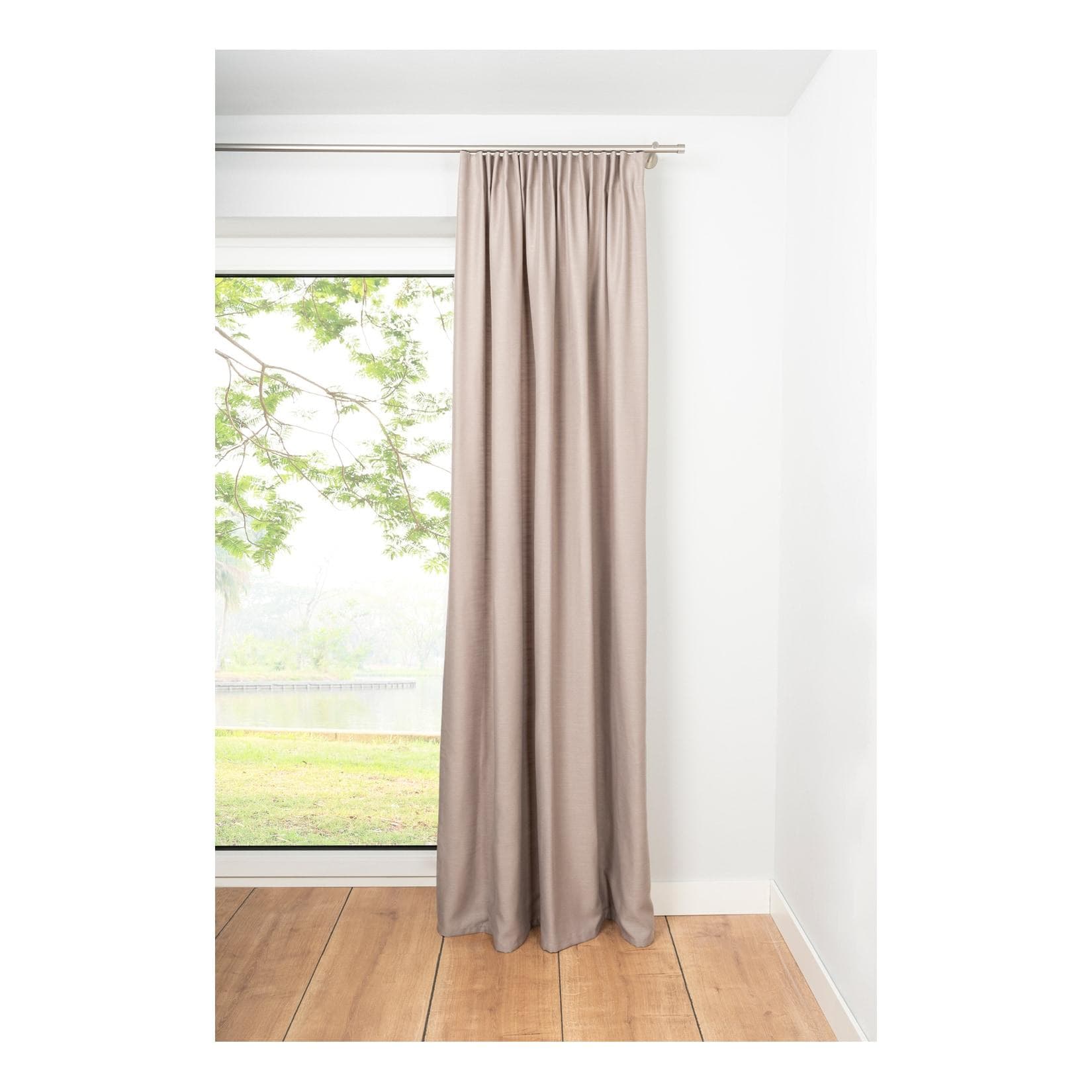 Ondeco Schlaufenschal Balance Gardinen Blickdicht Vorhang Schlafzimmer 1er Set Cappuccino