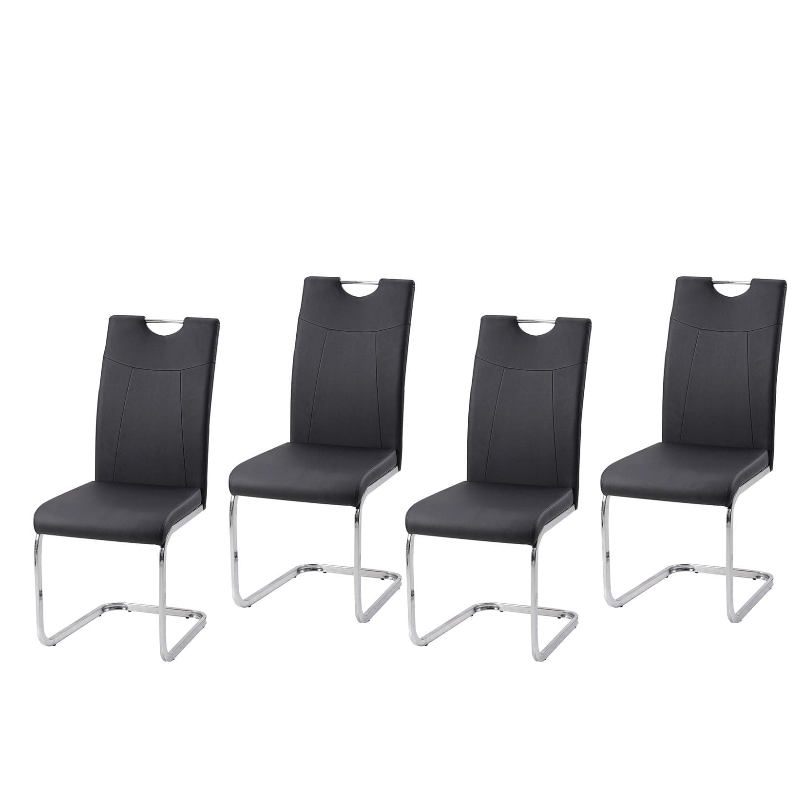 HTI-Line Freischwinger Schwingstuhl KellyC PU 4er Kunstleder