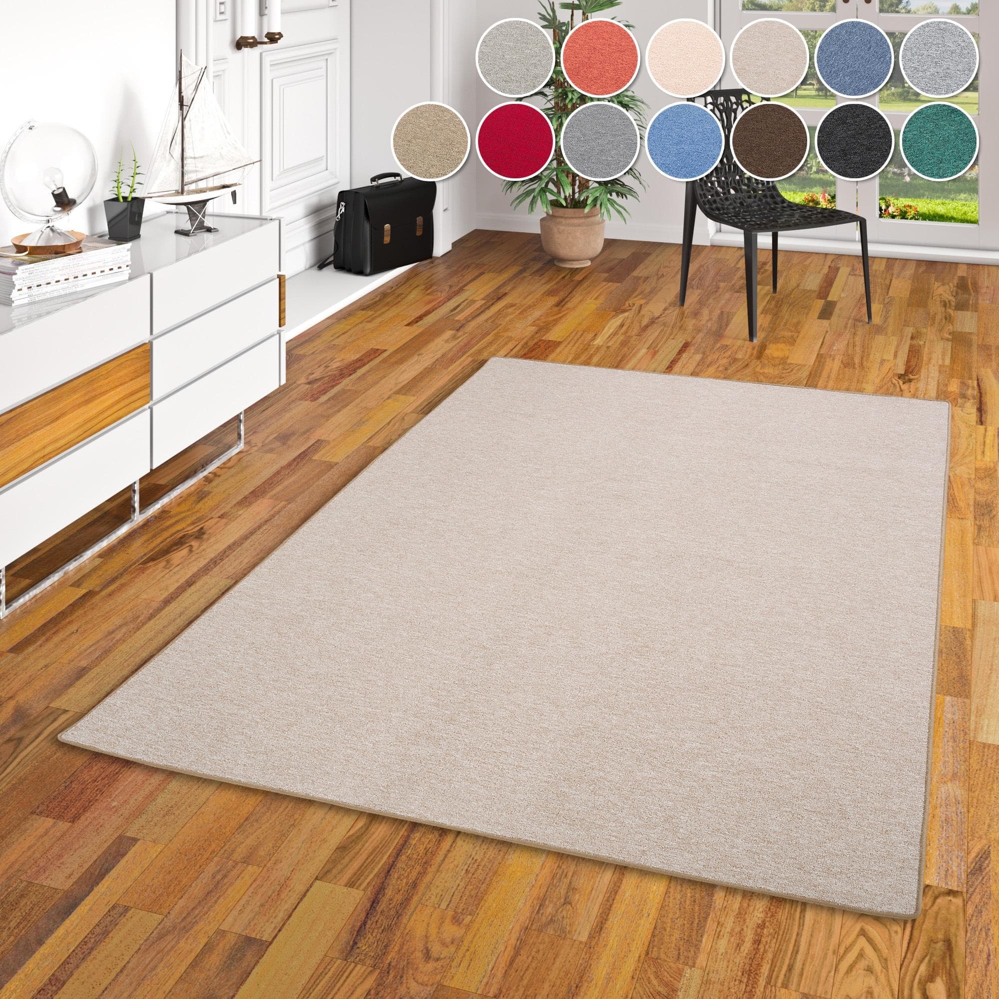 My Home Fortis Teppich: Uni-Farben, Schlinge, Strapazierfähig