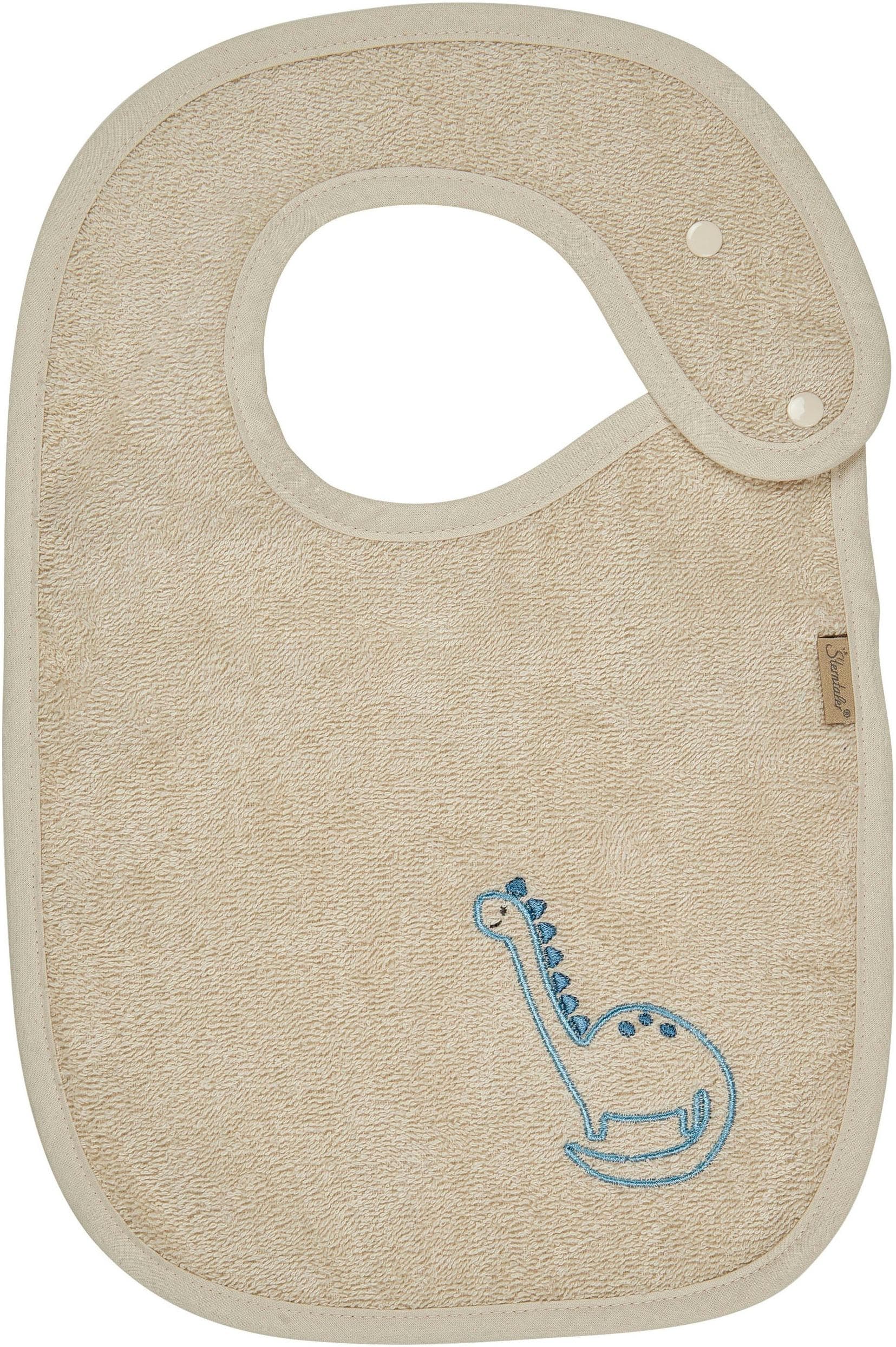Lätzchen STERNTALER Dino Rexi beige Baby Baumwolle