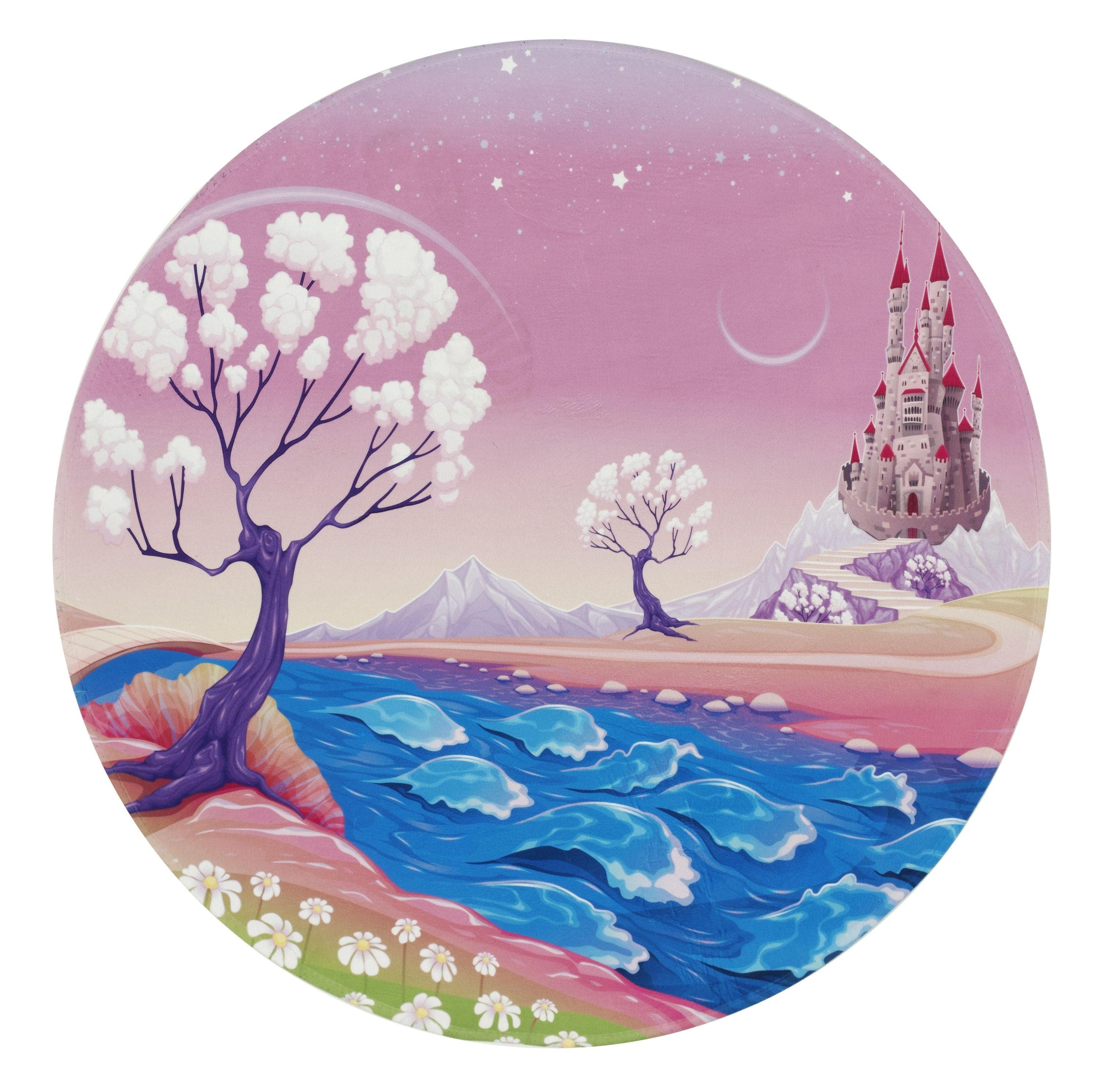 Böing Carpet Kinderteppich Lovely Kids: Rundes Schloss-Motiv für Kinderzimmer