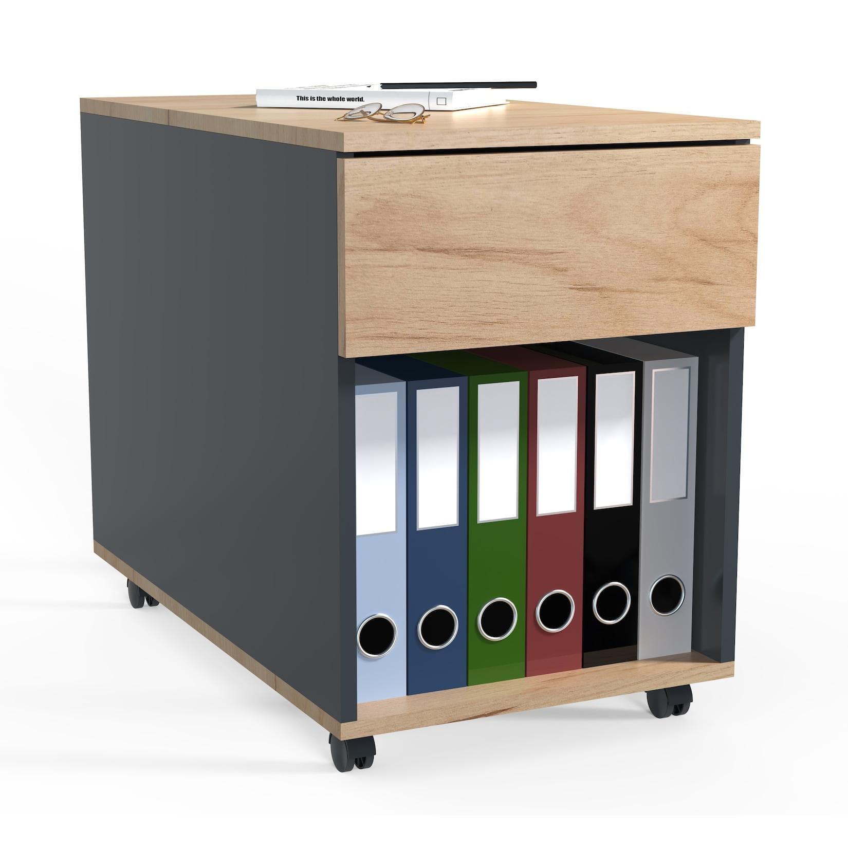 VCM Rollcontainer Dalosa 1 Schublade mit Rollen