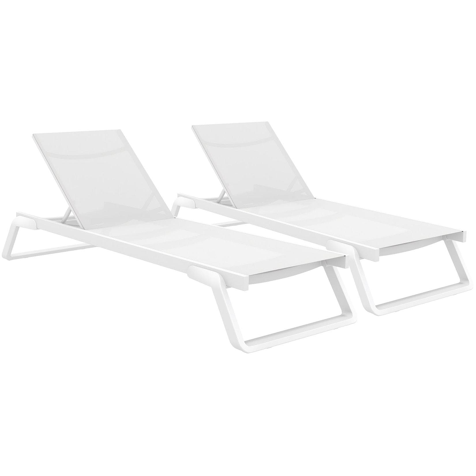 CLP 2er Set Sonnenliege Tropic, stilvolle und wetterfeste Gartenliegen mit Rollen aus GFK