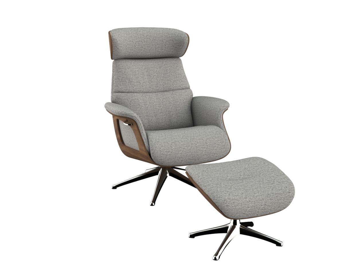 Flexlux Relaxsessel Clement Grau mit Airchannels & Verstellfunktion