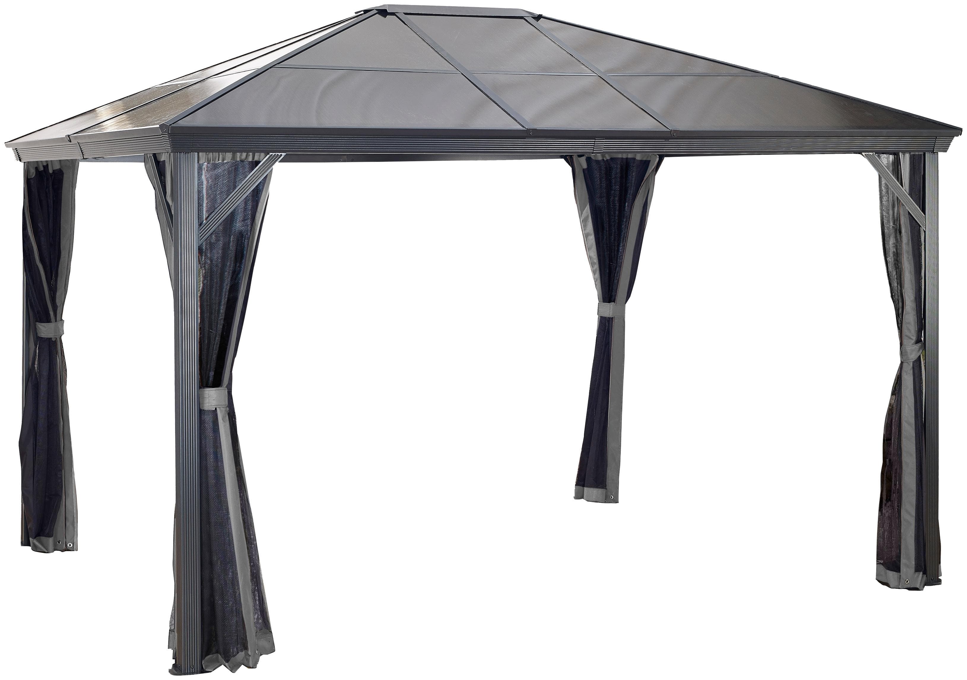 Pavillon SOJAG Verona 10x14 Grau Aluminium Polycarbonat
