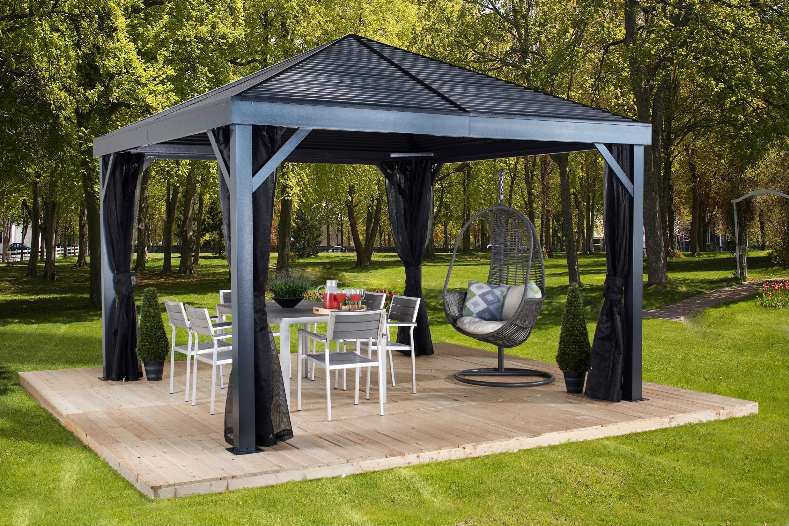 Pavillon SOJAG South Beach 12x12 Anthrazit Aluminium