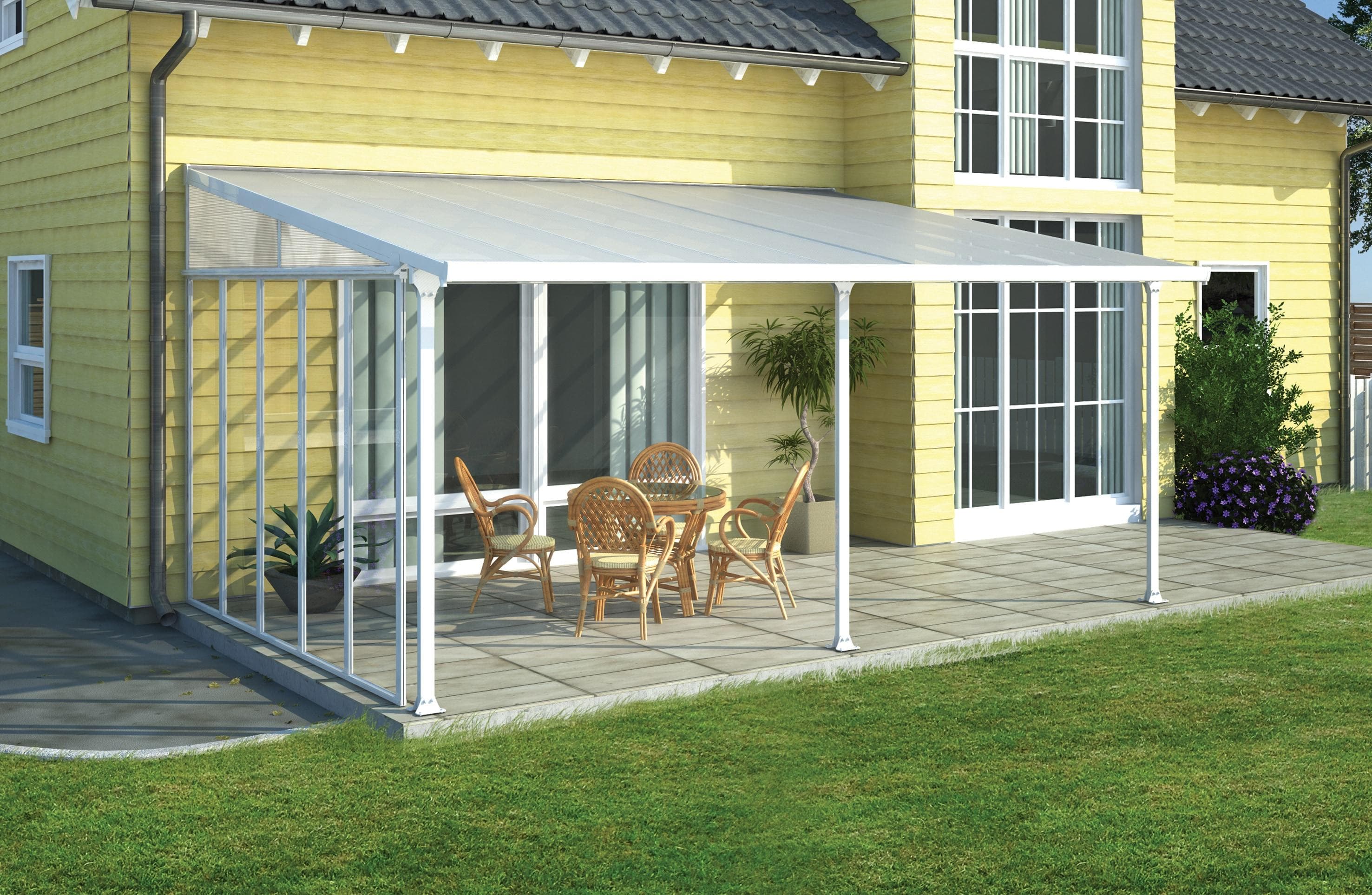 Palram Canopia Feria Alu Terrassenüberdachung Weiß 606x380cm