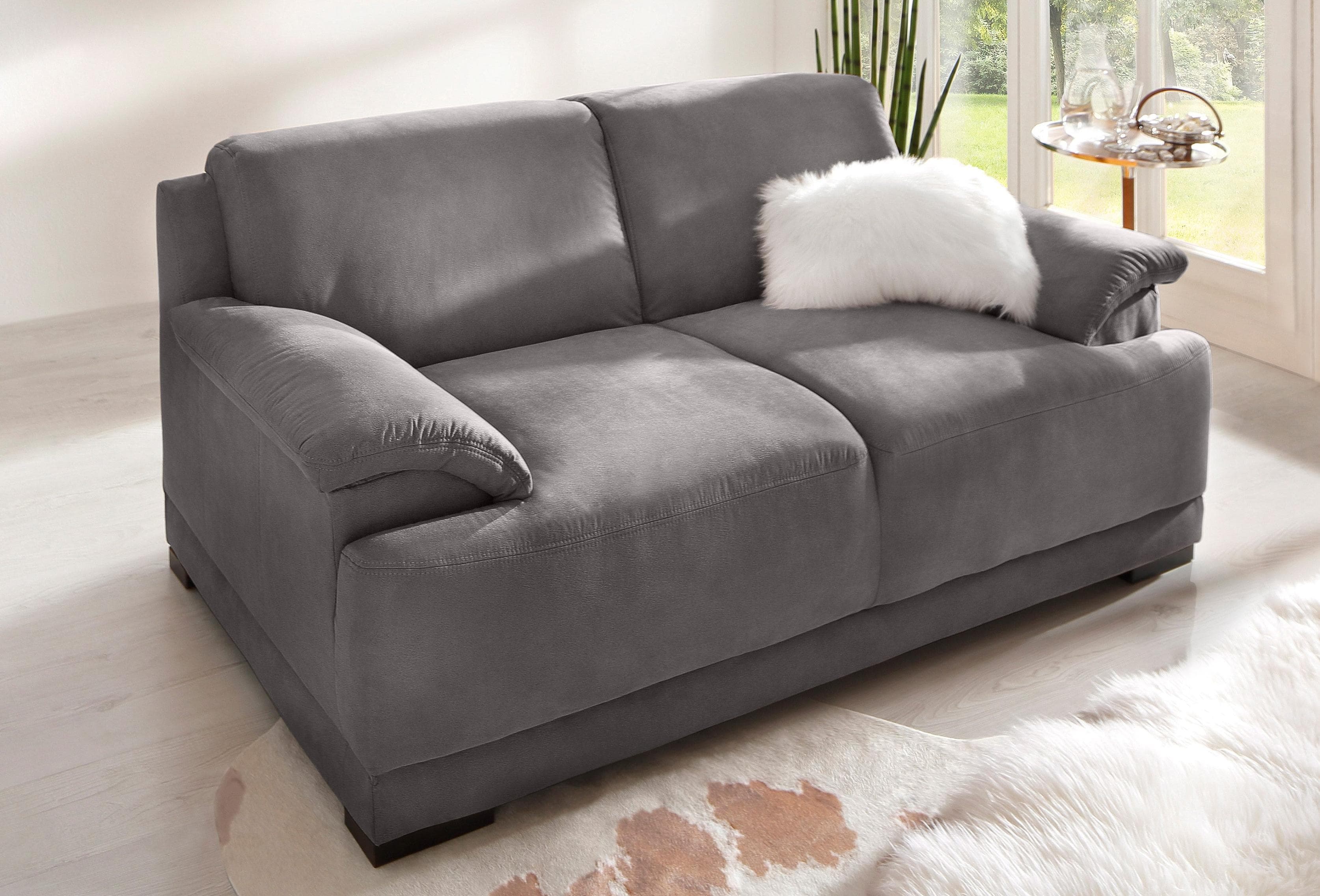 HOME AFFAIRE Telos 2-Sitzer Sofa Grau Boxspring-Federung