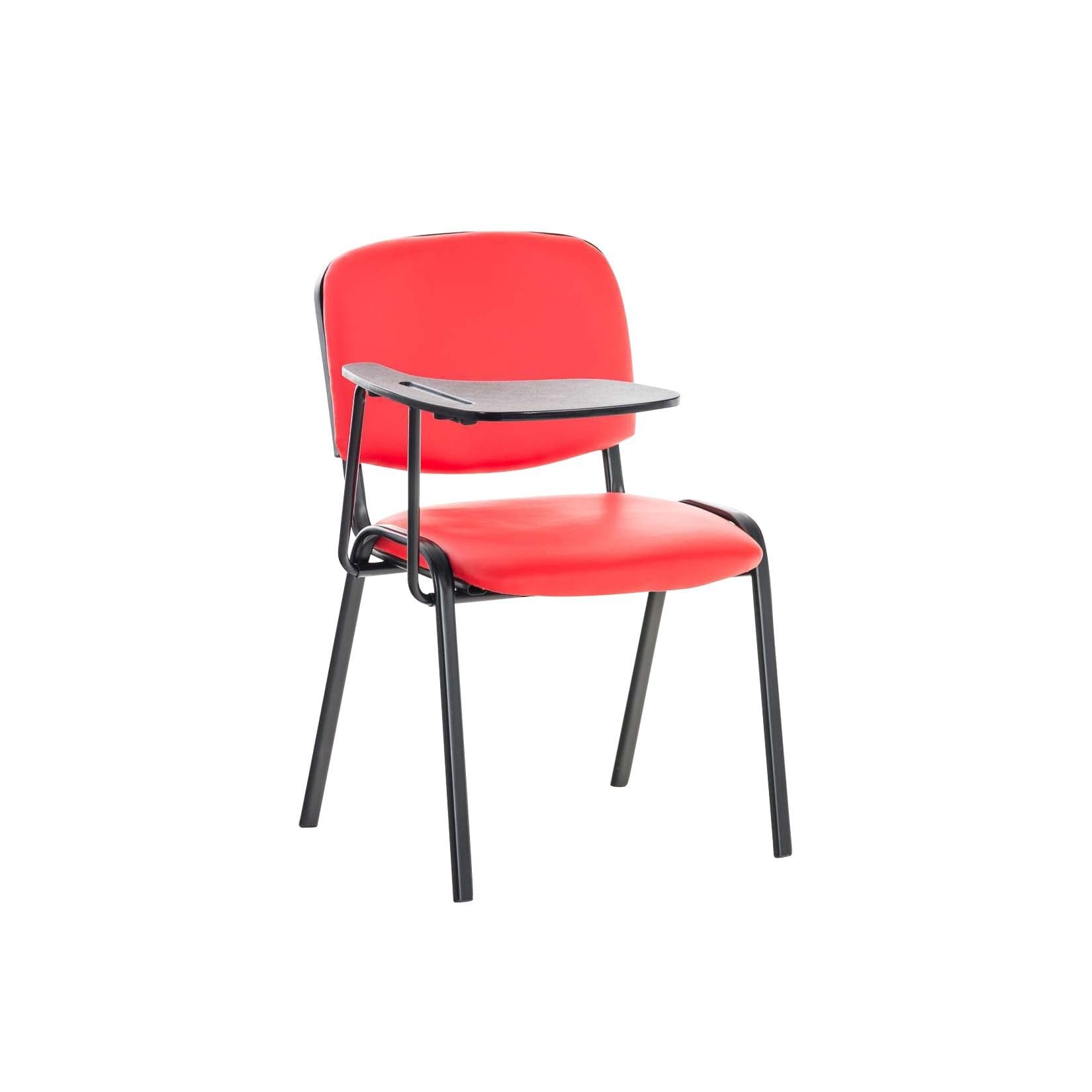 CLP Besucherstuhl KEN mit Klapptisch - Robuster Konferenzstuhl mit Kunstleder