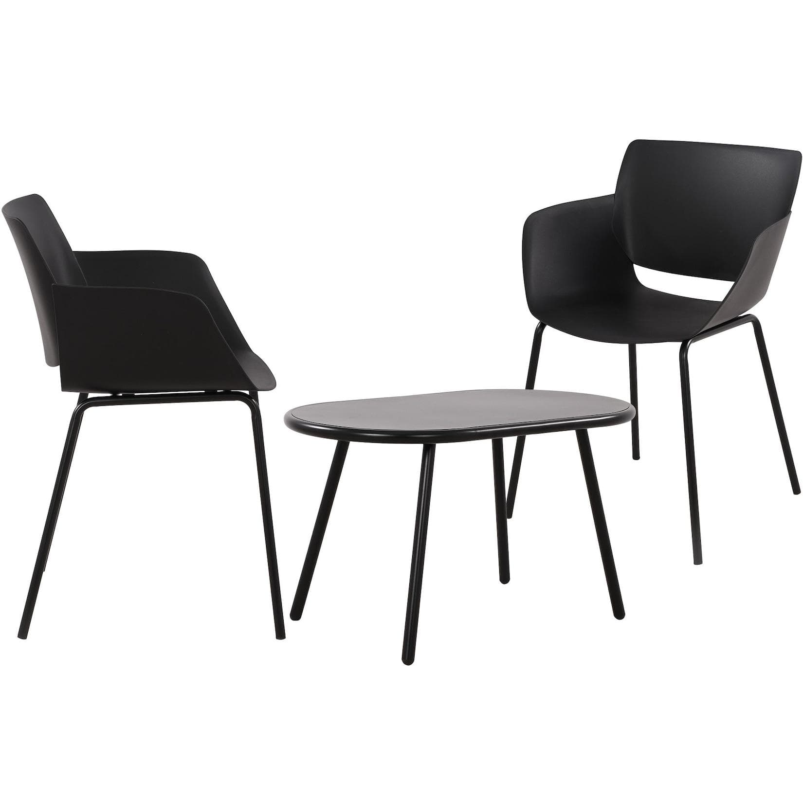 CLP Essgruppe Velvena: Wetterfeste Outdoor-Lounge mit Tisch Velva und Stühlen Alpena